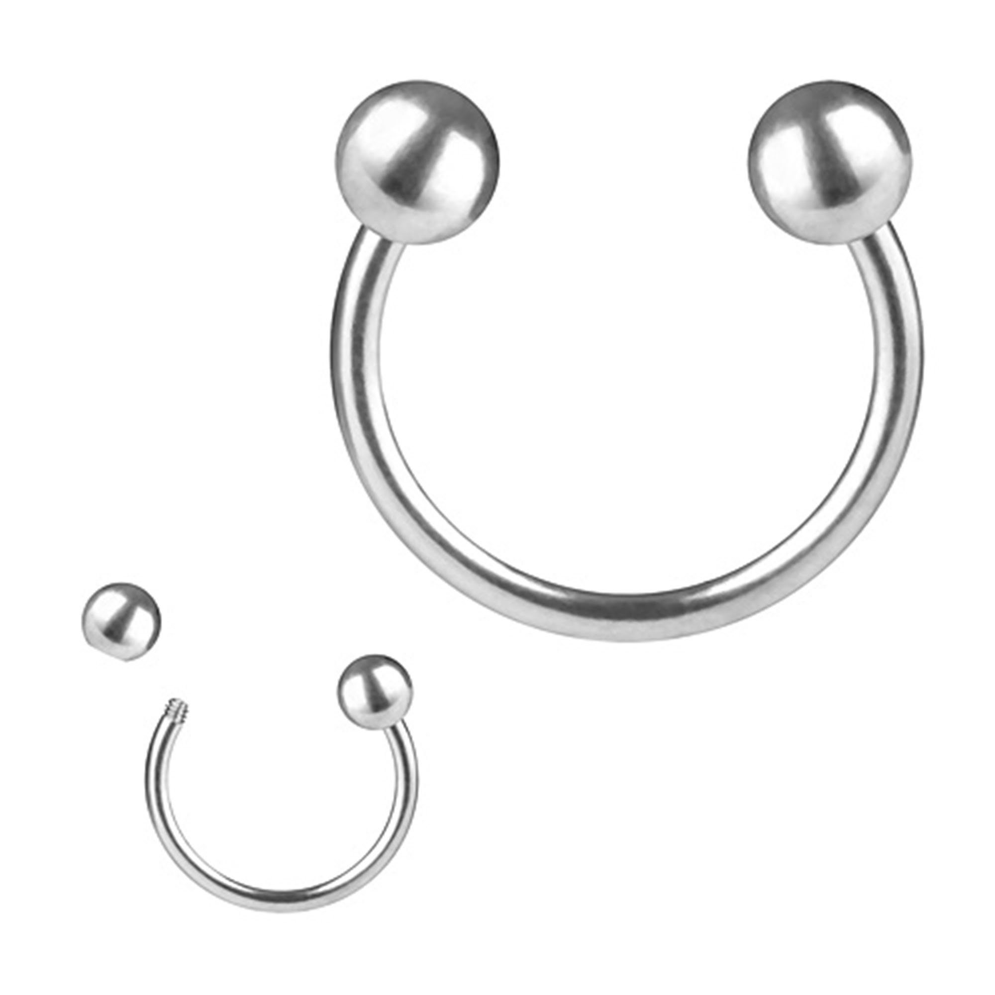 Taffstyle Piercing-Set Piercing Horseshoe Titan G23