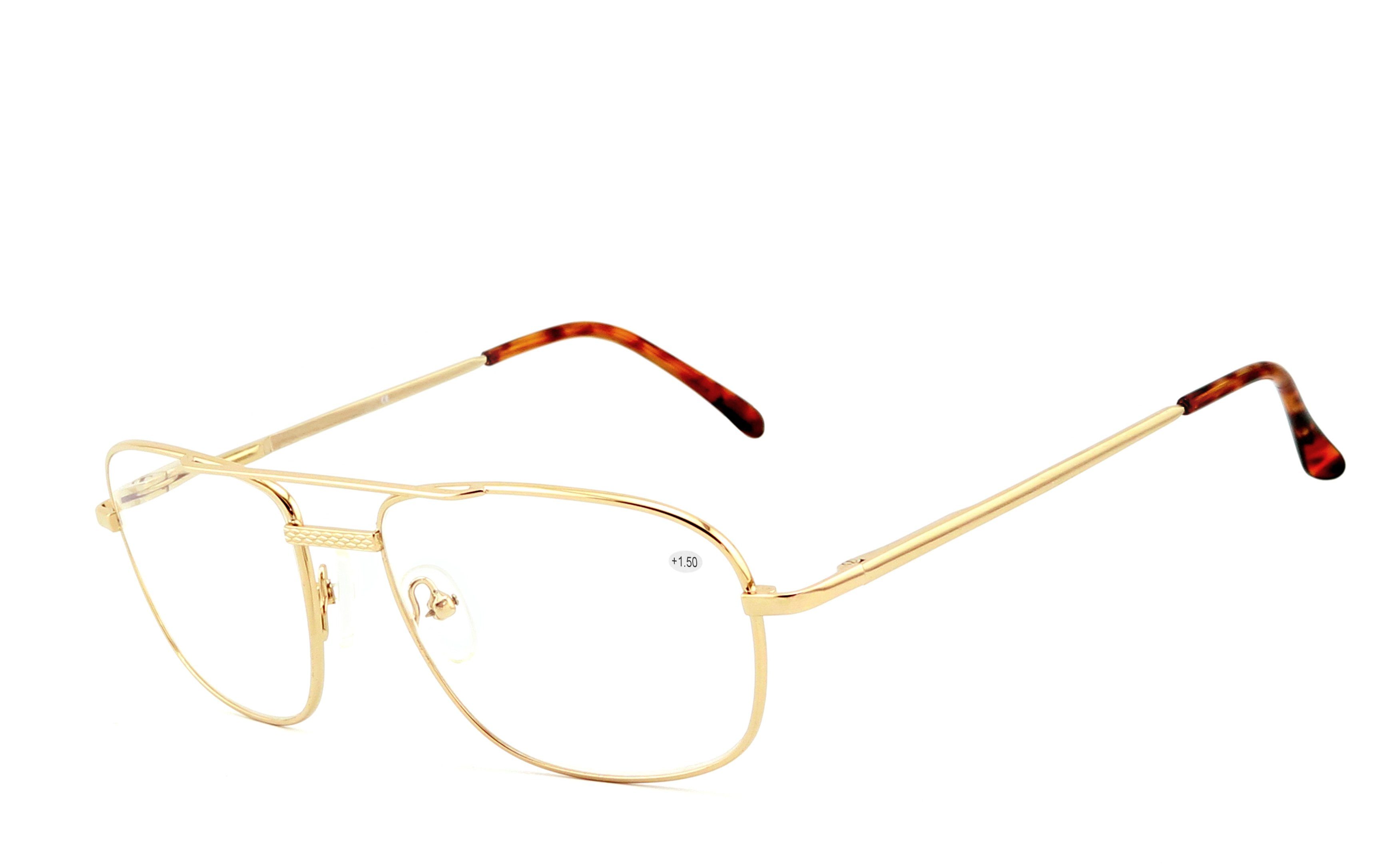 EYESTUFF Lesebrille Lesebrille 008 gold, Brillenbügel