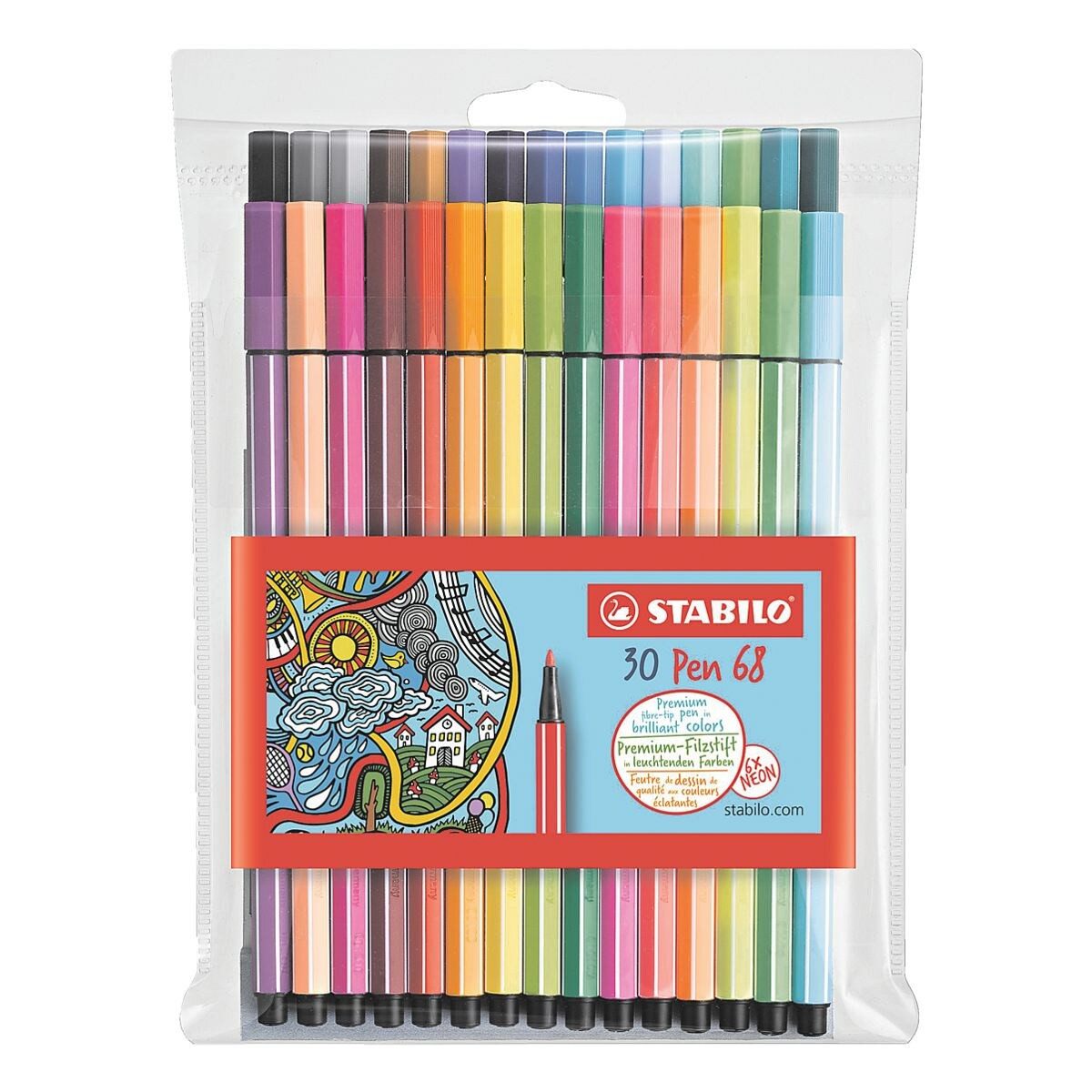 STABILO Filzstift Pen 68, (30-tlg), inkl.