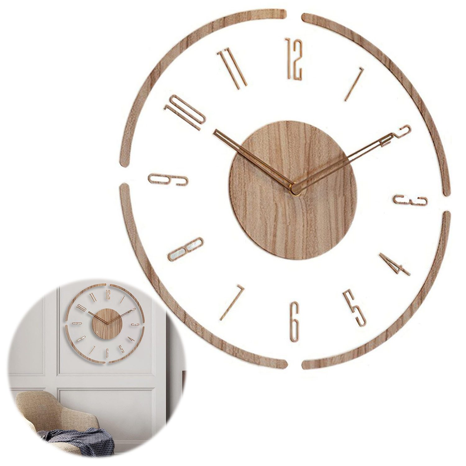 ZEUOPQ Wanduhr Wanduhren Holzwanduhr dekorative Wanduhr
