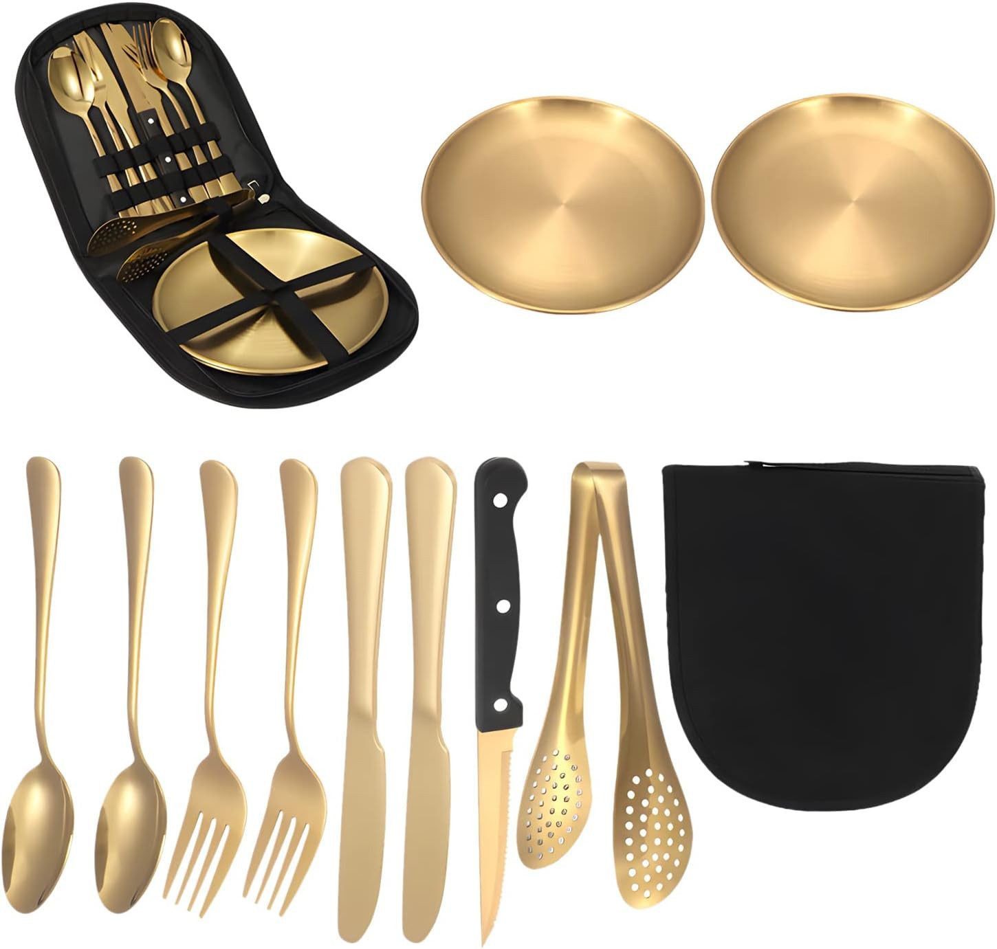 OYLCDI Besteck-Set Besteck-Set,Besteckset für 2 Personen,10