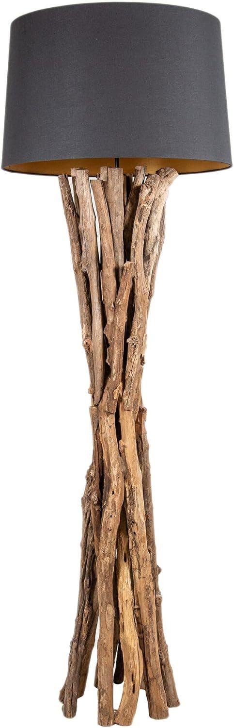 Levandeo® Stehlampe, Stehlampe 150cm Holz Natur