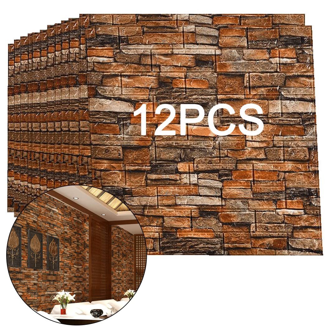 ZEUOPQ 3D-Wandtattoo 12PCS selbstklebende dreidimensionale Wandaufkleber