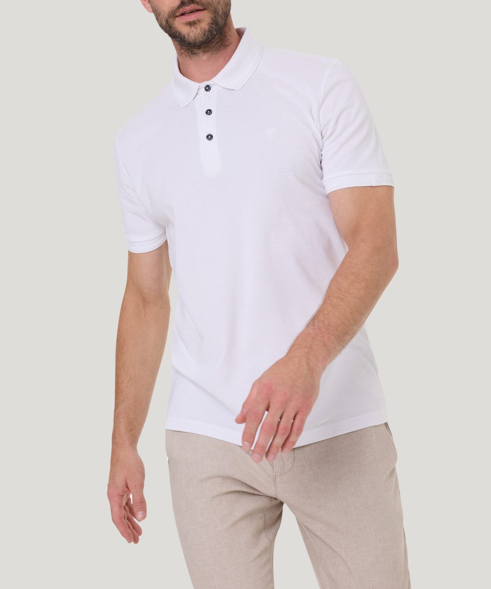 Pioneer Authentic Jeans Poloshirt mit Logostickerei