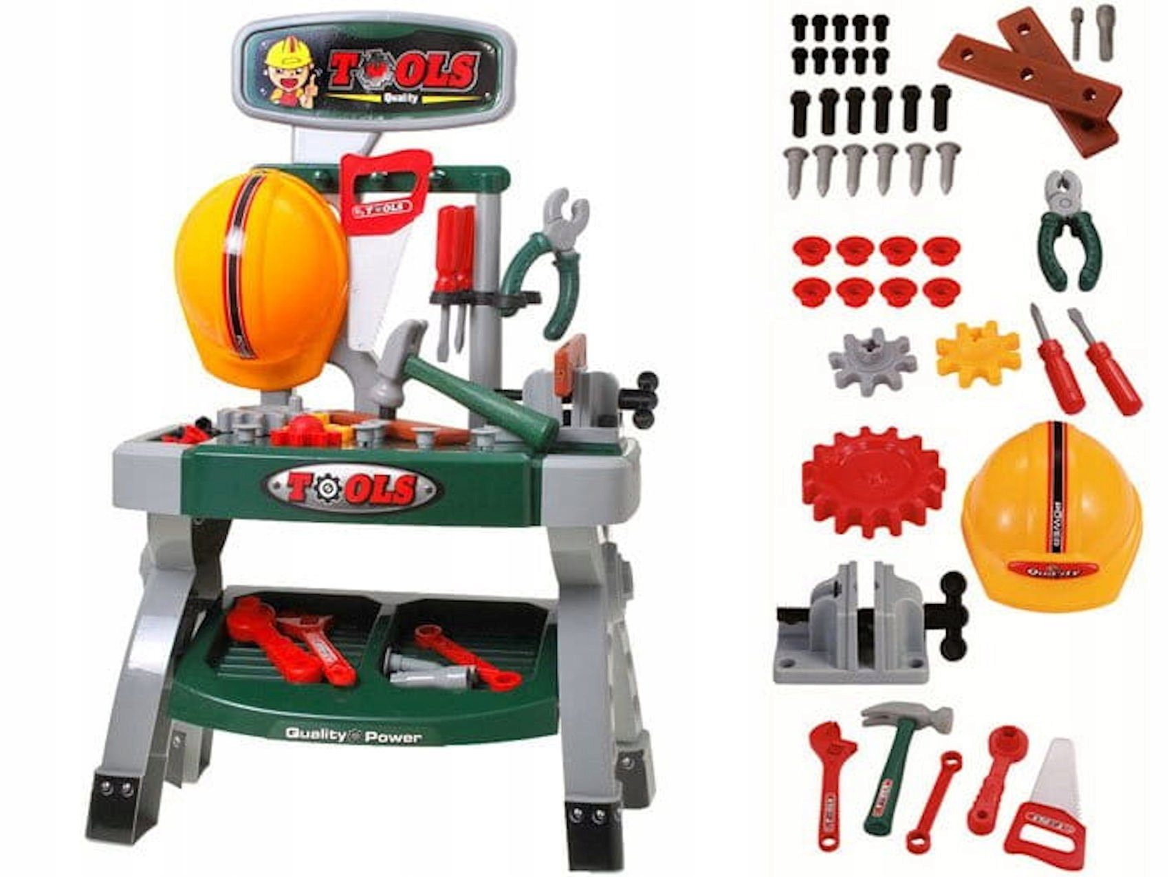 COIL Kinder-Werkzeug-Set Kleinkind-Werkzeugbank-Set, Kinder-Werkzeug-Set, (48-tlg., Ingenieurshelm),
