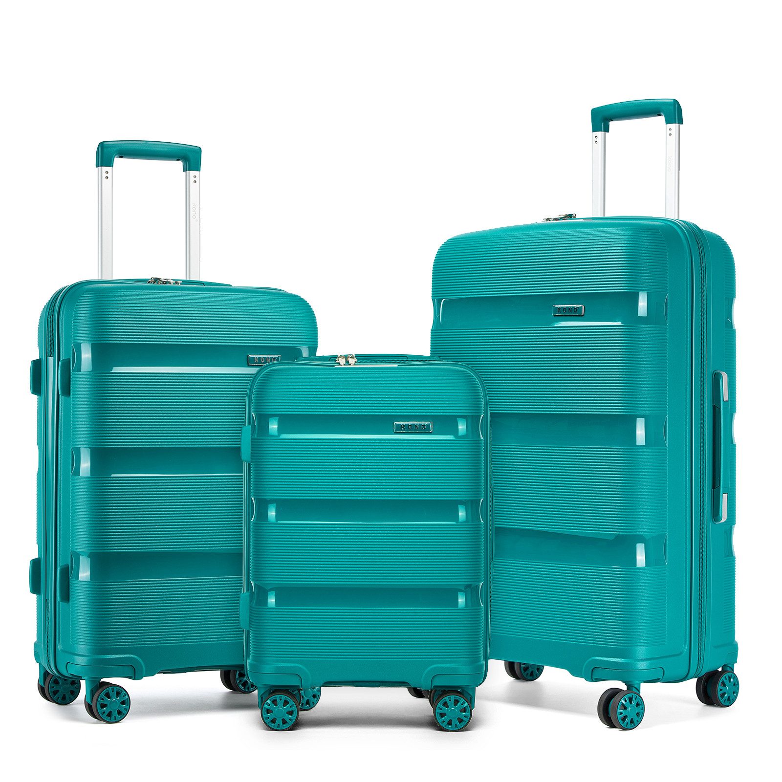 KONO Koffer Leichter PP-Reisekoffer mit 4