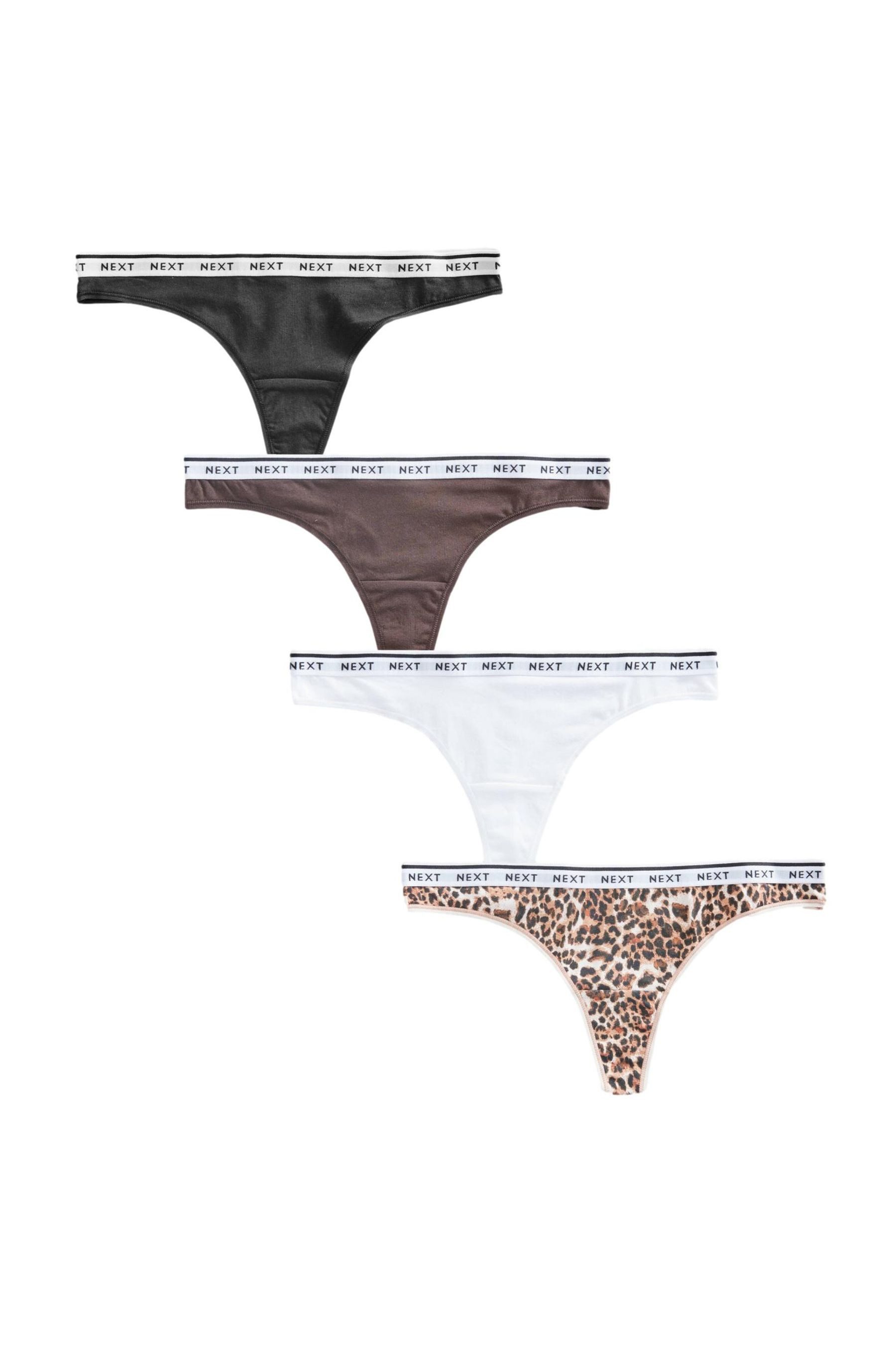 Next String Logo-Slips im 4er-Pack, Tanga