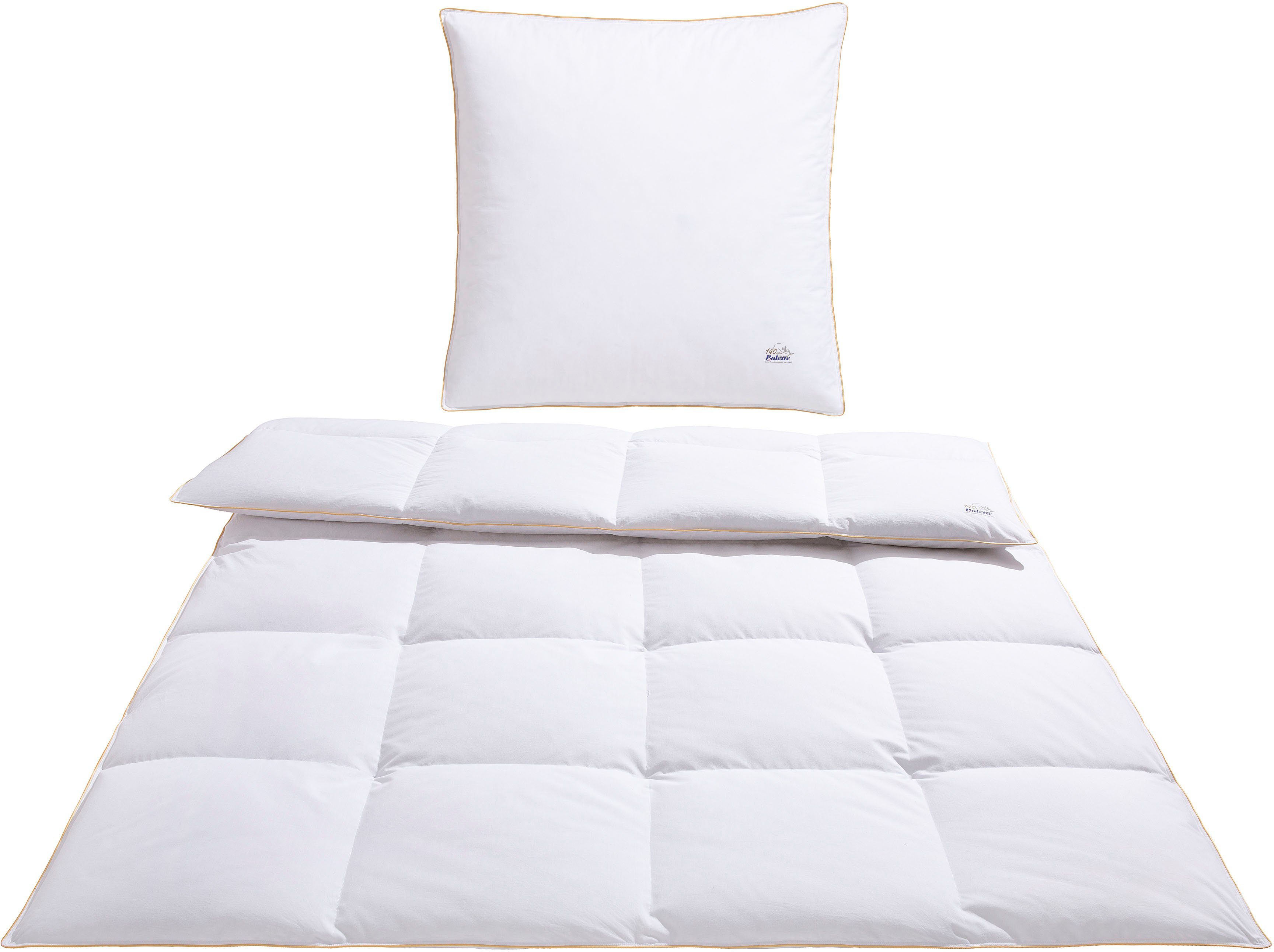 Balette Daunenbettdecke + Kopfkissen 140 Jahre