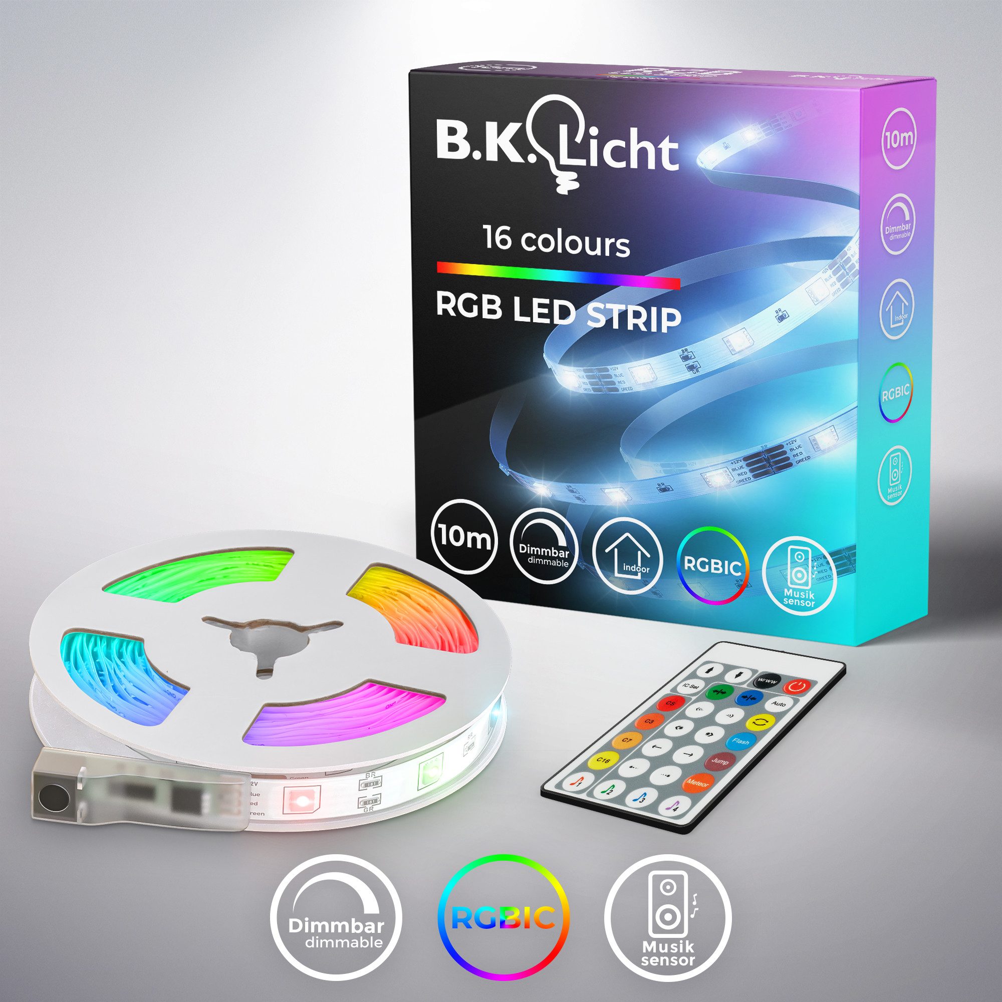 B.K.Licht LED Stripe RGBIC LED Strip,