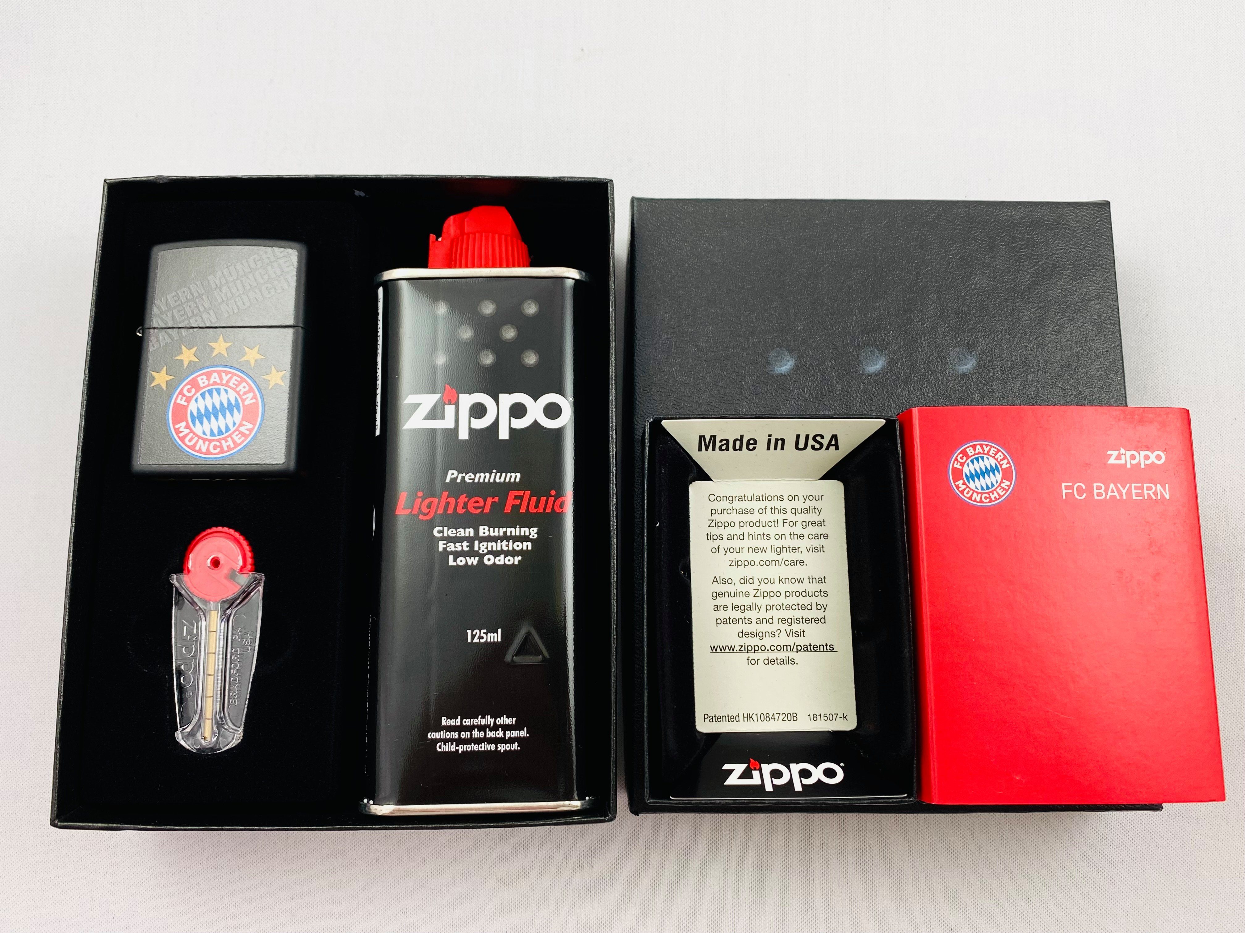 Zippo Feuerzeug FC Bayern München schwarz
