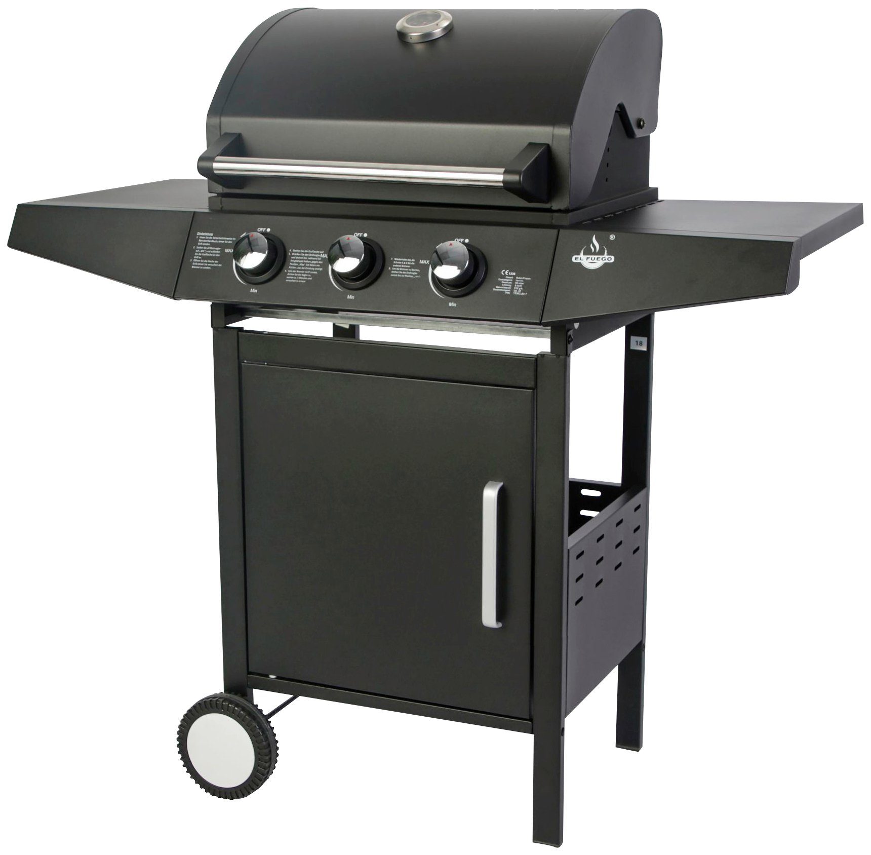 El Fuego Gasgrill San Angelo, BxTxH: