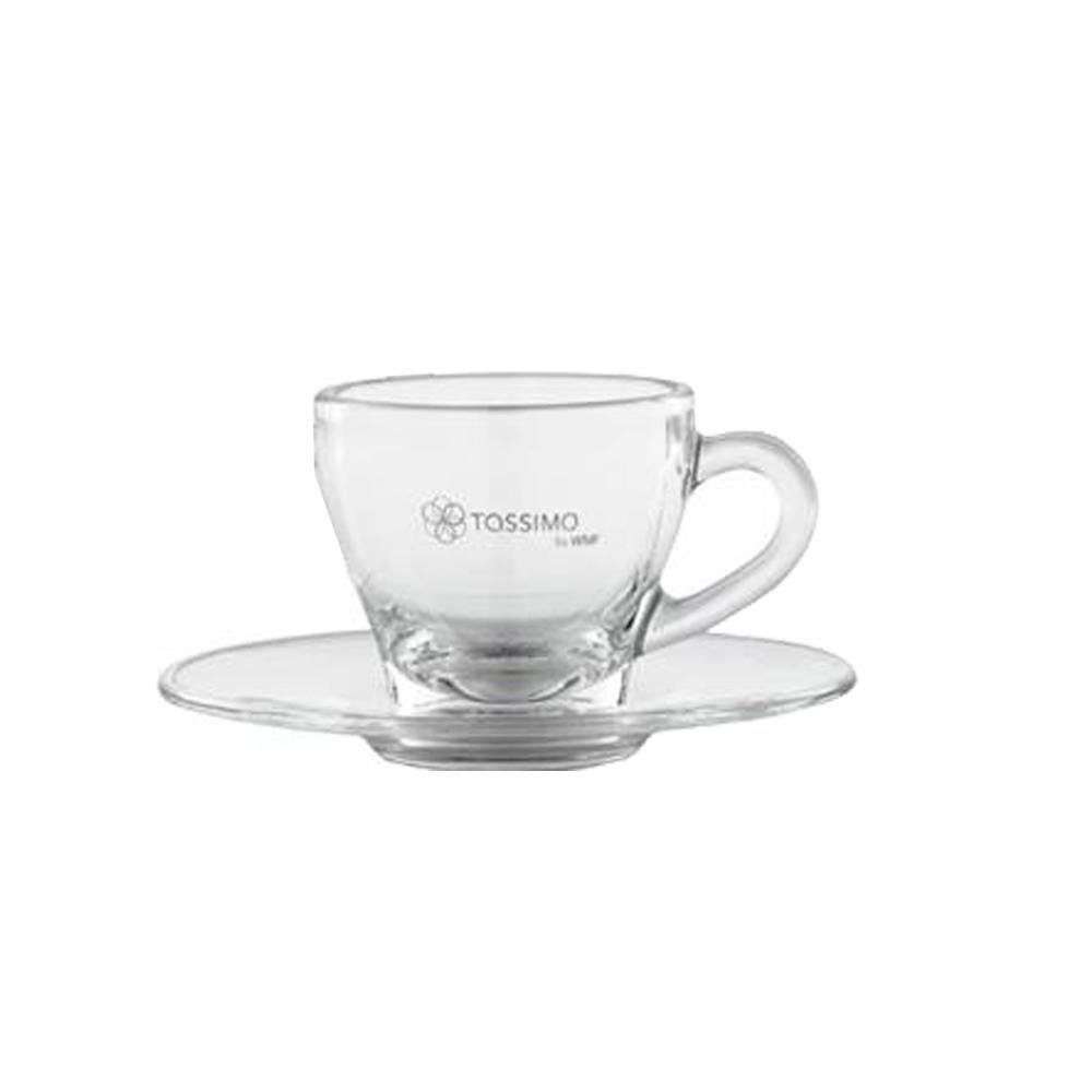 TASSIMO Espressotasse Espresso-Glastasse mit Untertasse 80