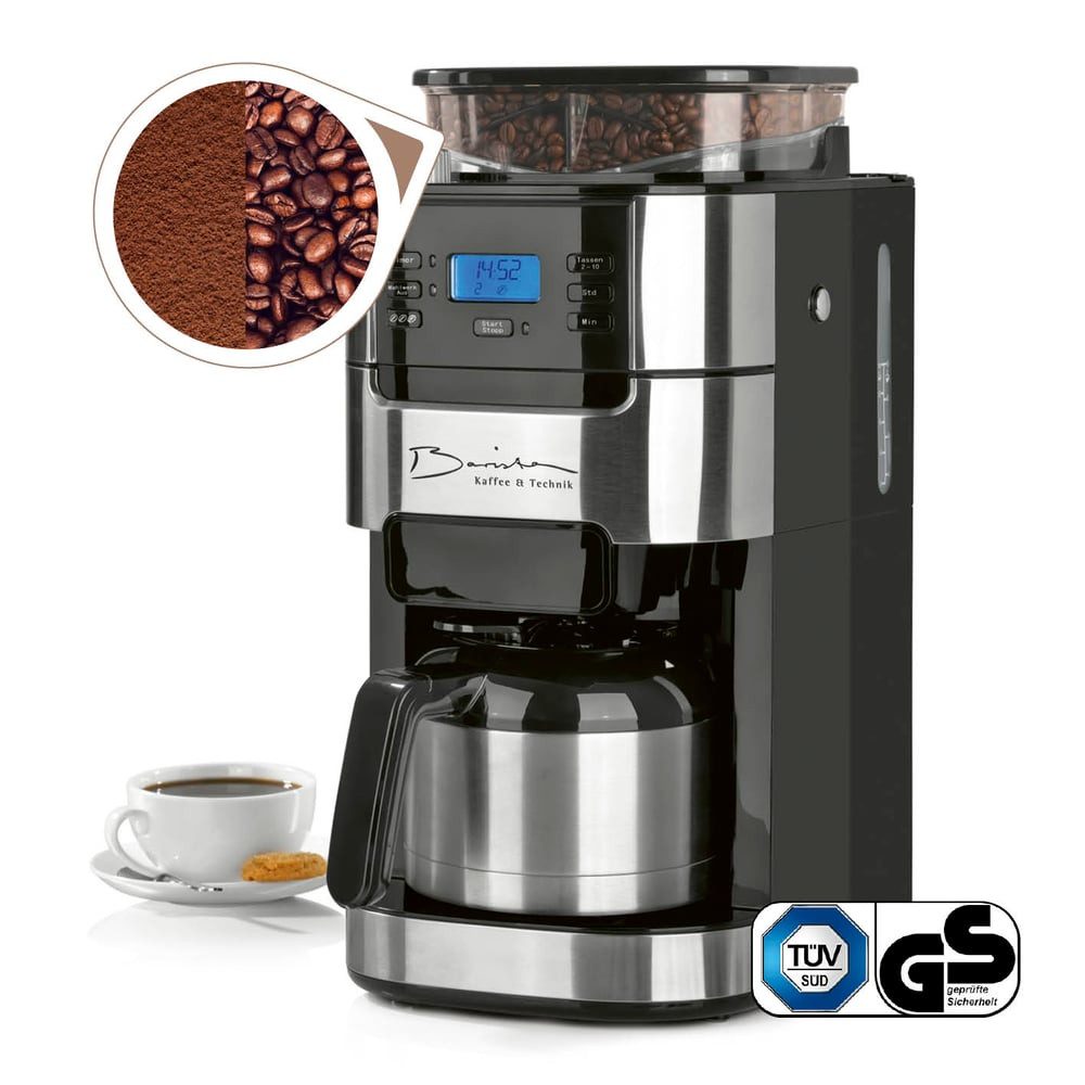 Barista Kaffeemaschine mit Mahlwerk mit verstellbarem