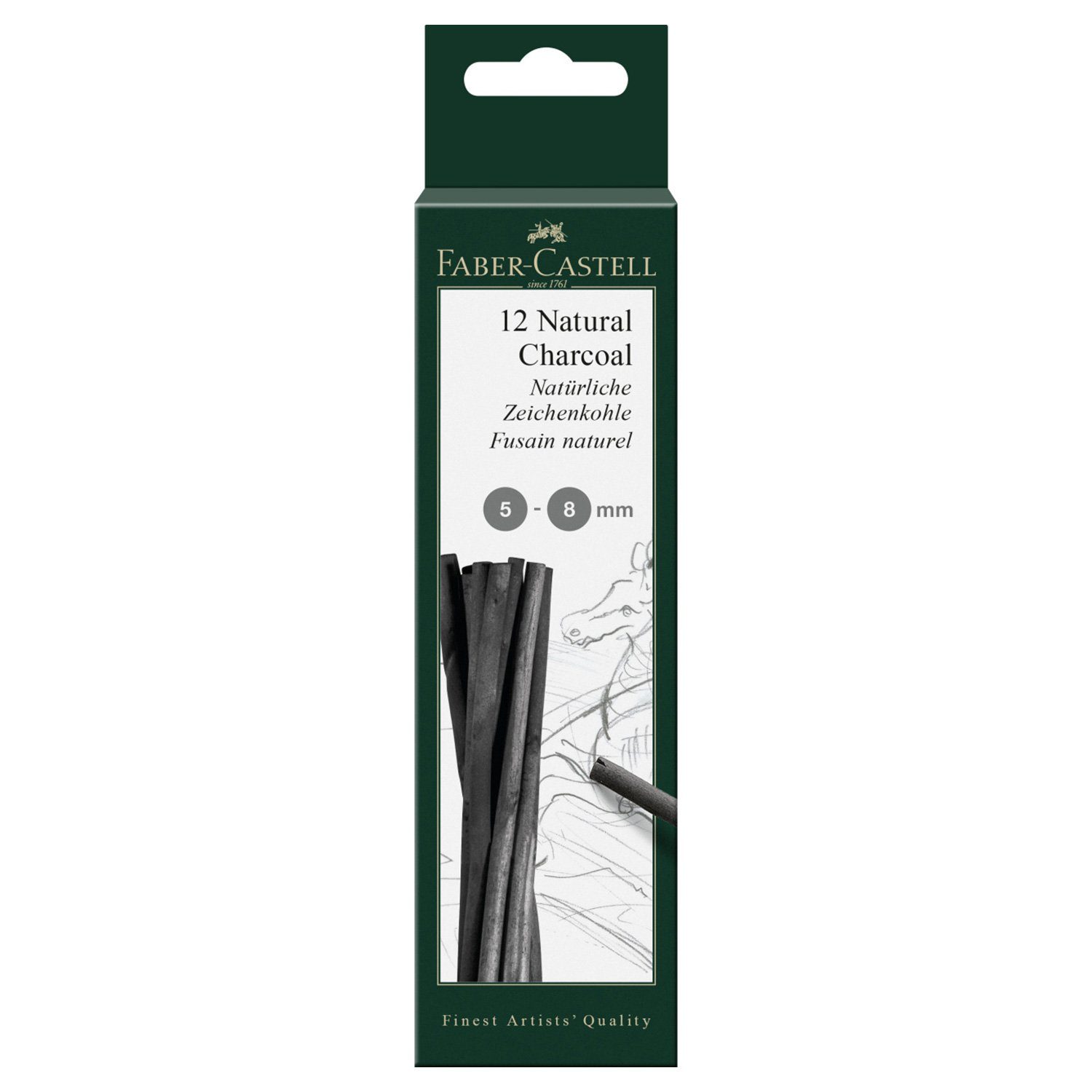 Faber-Castell Zeichenkohle Zeichenkohle PITT natürlich, 5-8mm