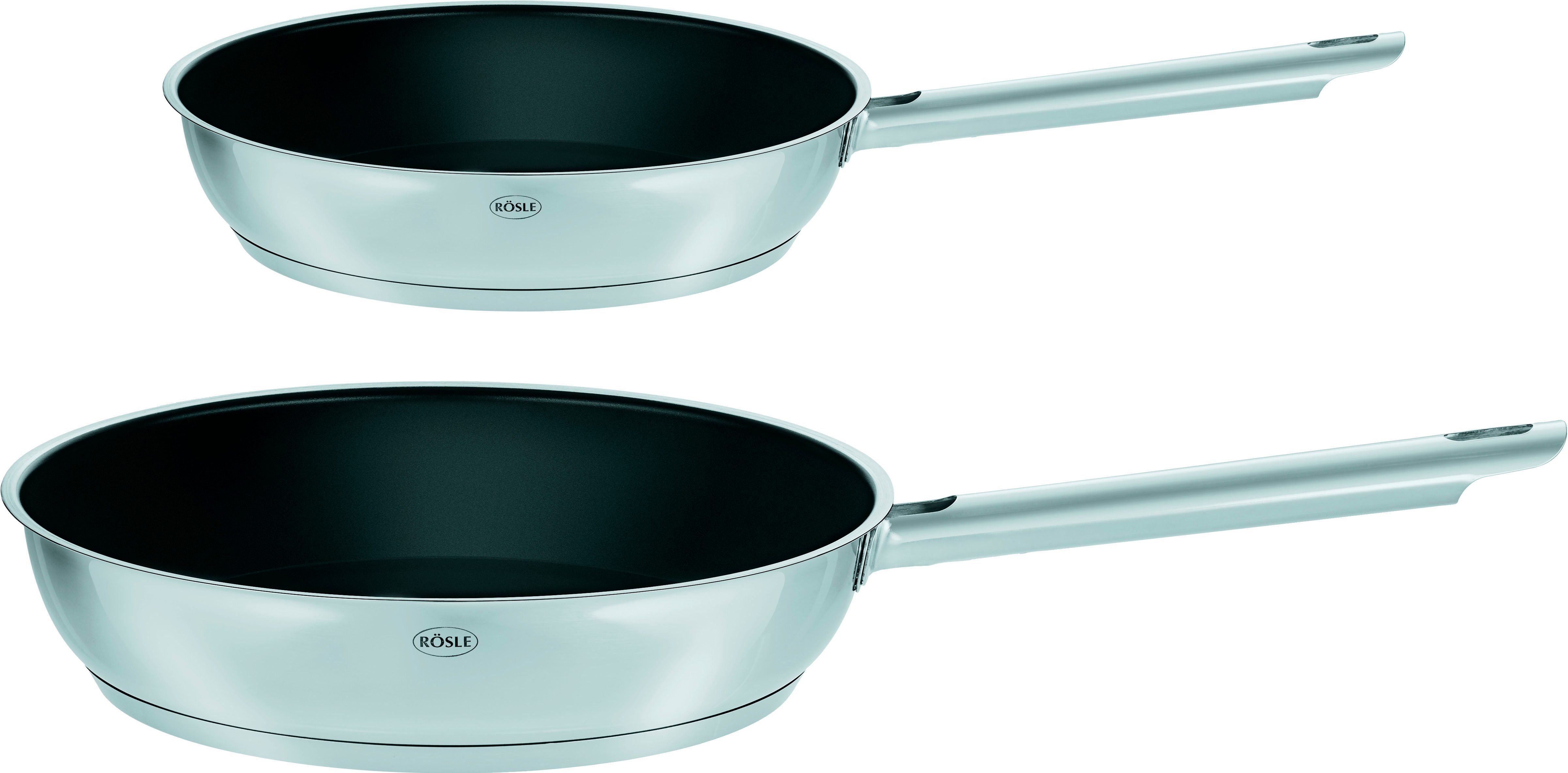 RÖSLE Pfannen-Set ELEGANCE Keramik ProCera, Edelstahl