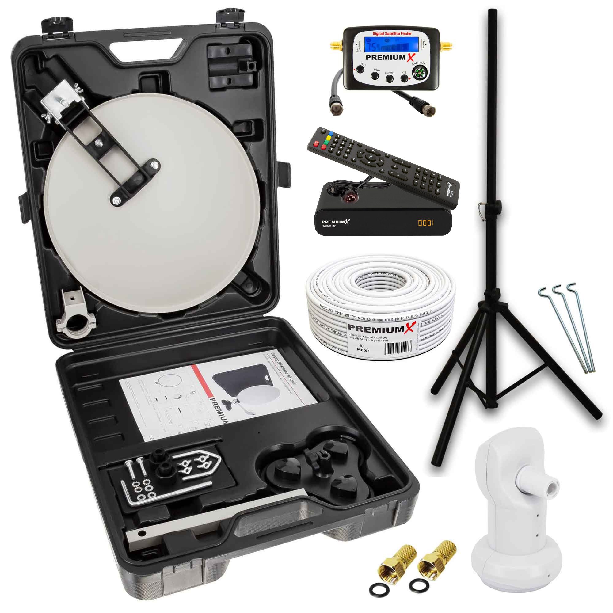 PremiumX SAT Anlage Stativ Receiver Sat-Finder