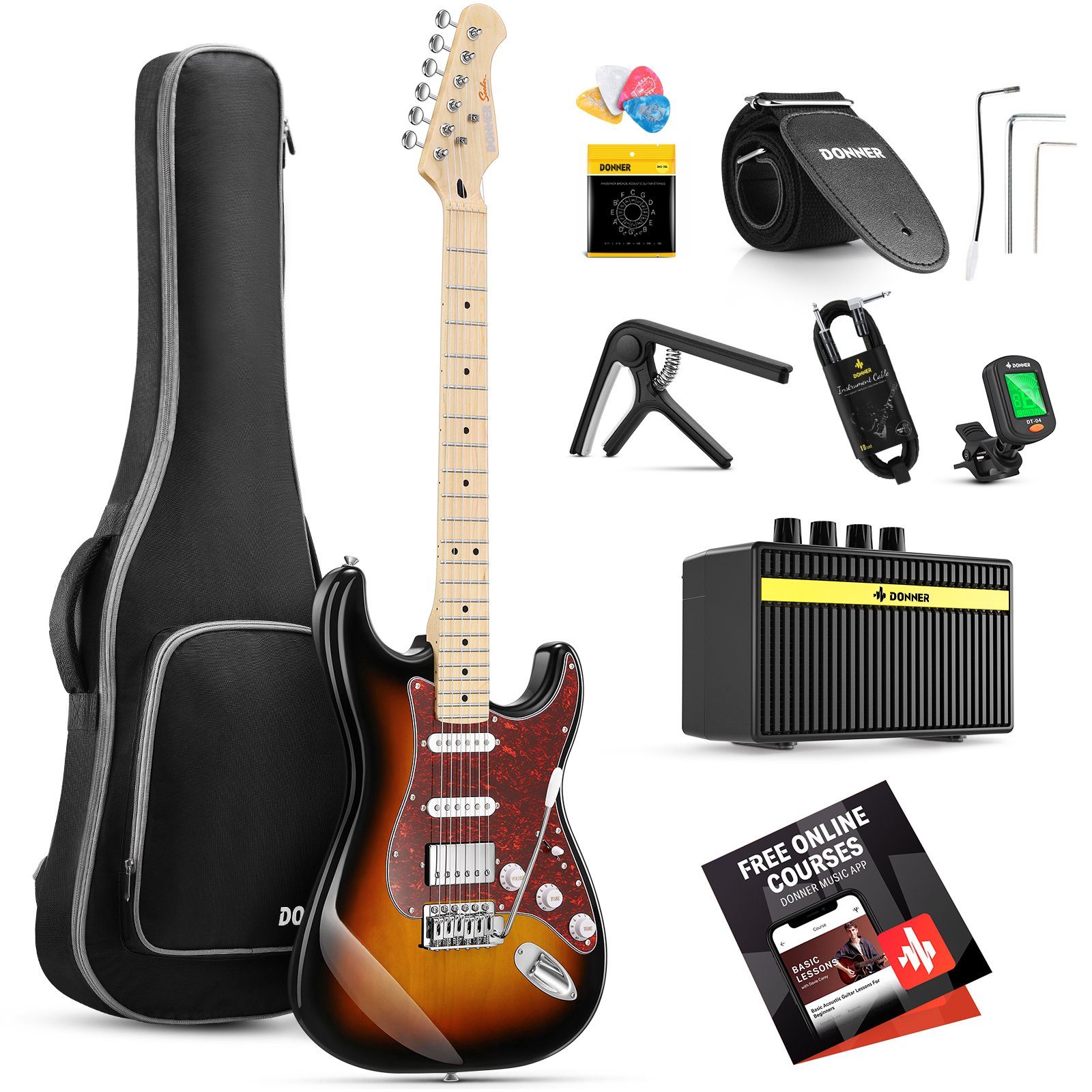 Donner E-Gitarre E-Gitarre 39 Zoll mit