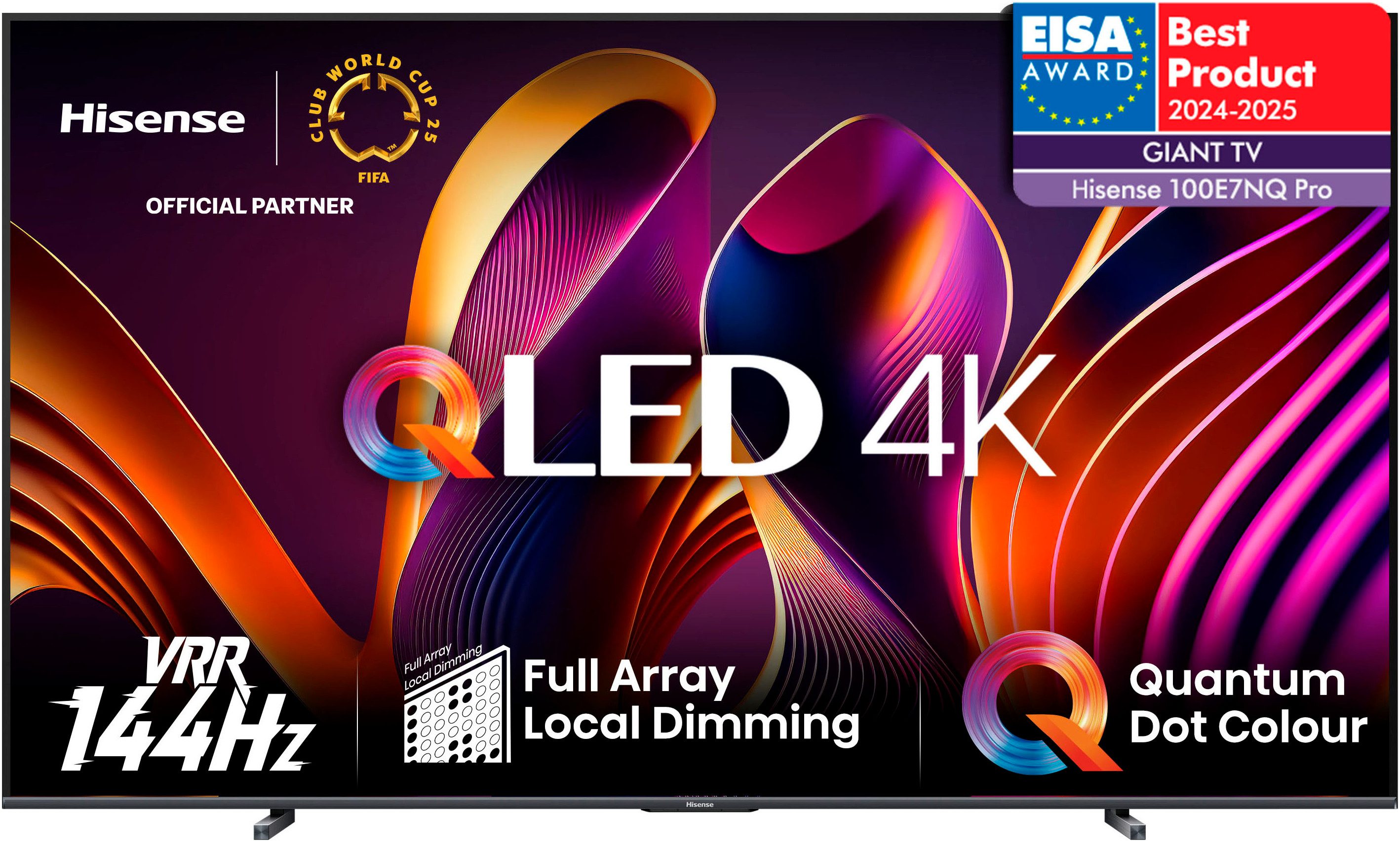 Hisense 100E77NQ PRO QLED-Fernseher (254 cm/100