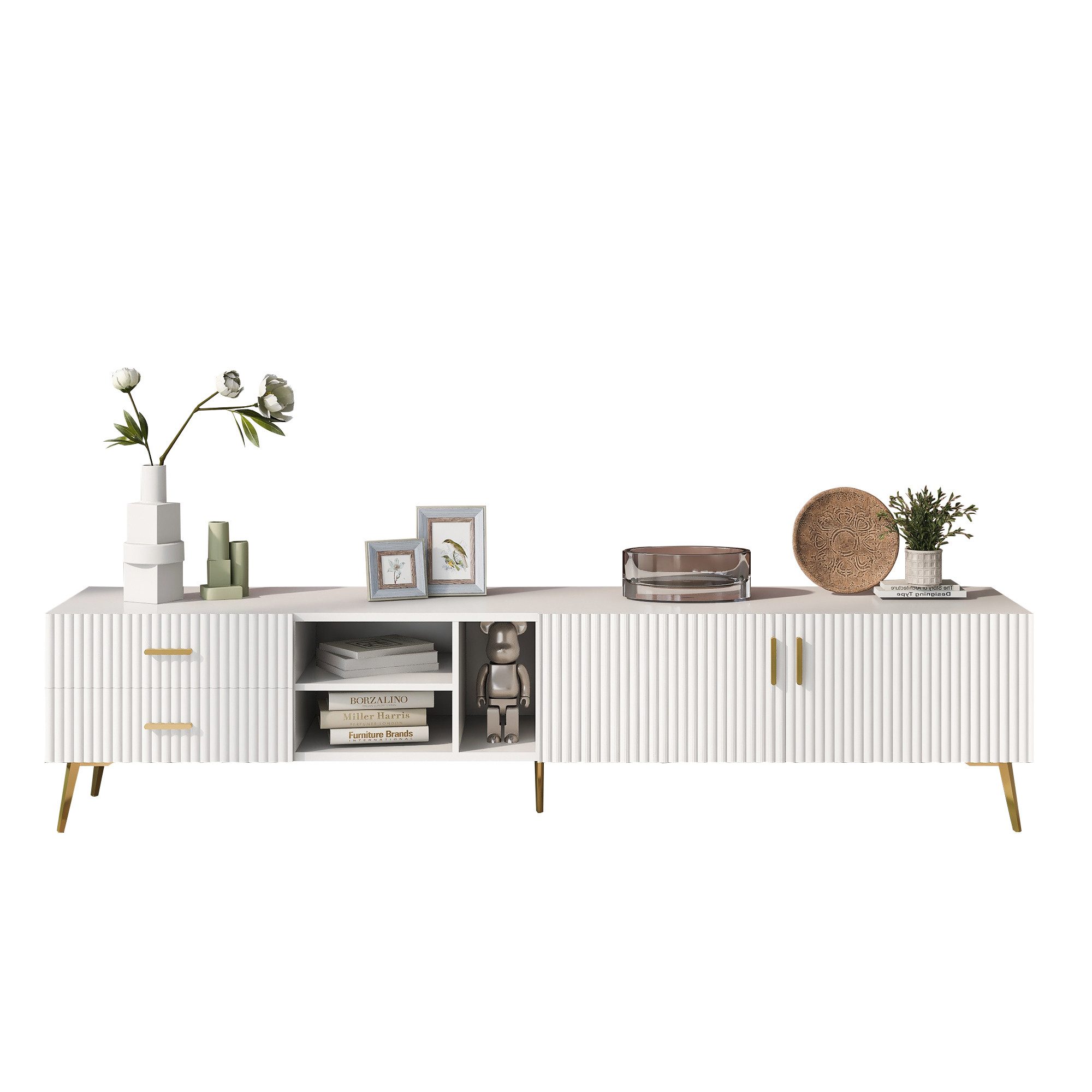 REDOM TV-Schrank (für 75-Zoll-Fernseher, Lowboards,Entertainment-Center) TV-Board