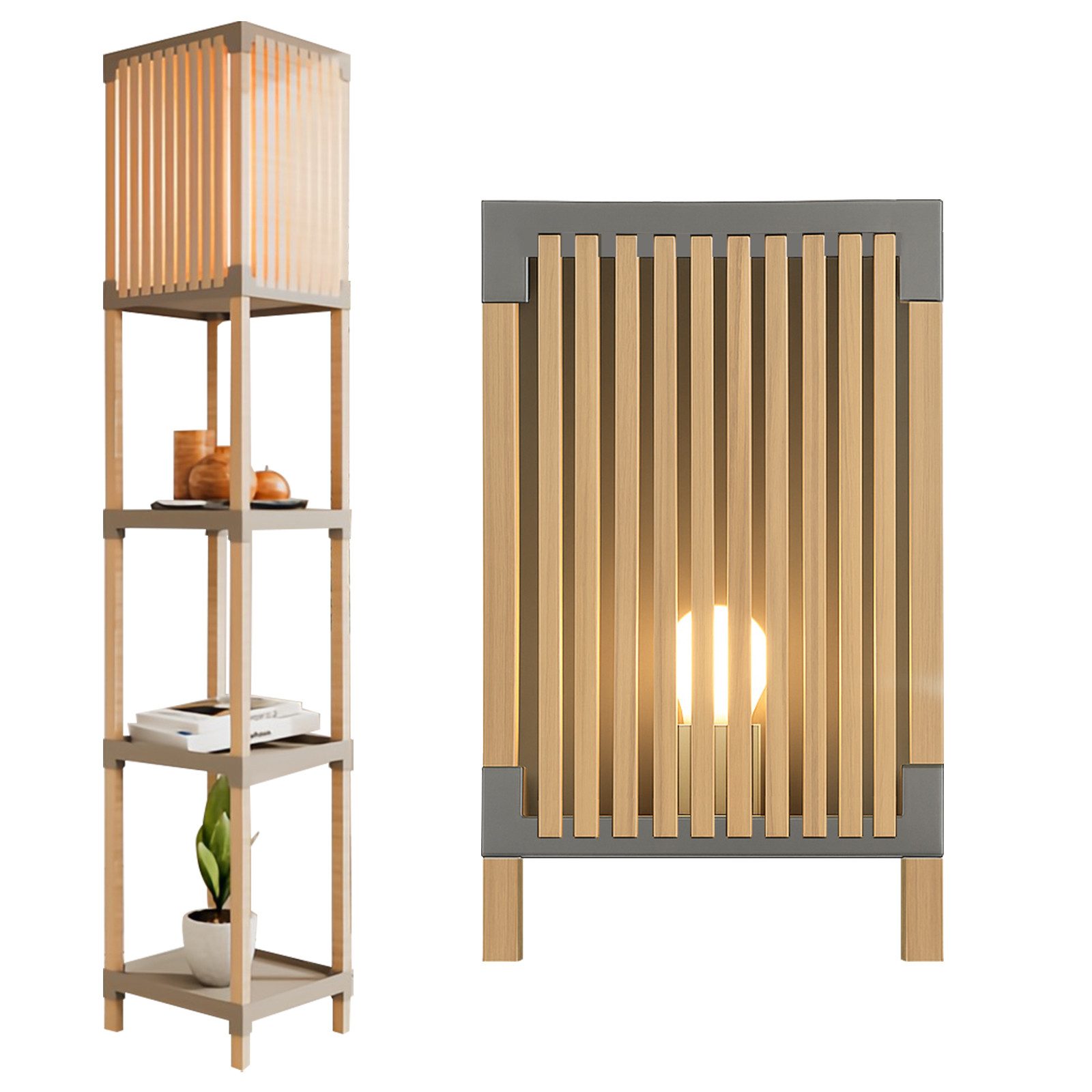 Allyson Stehlampe Stehlampe Wohnzimmer mit Ablage,