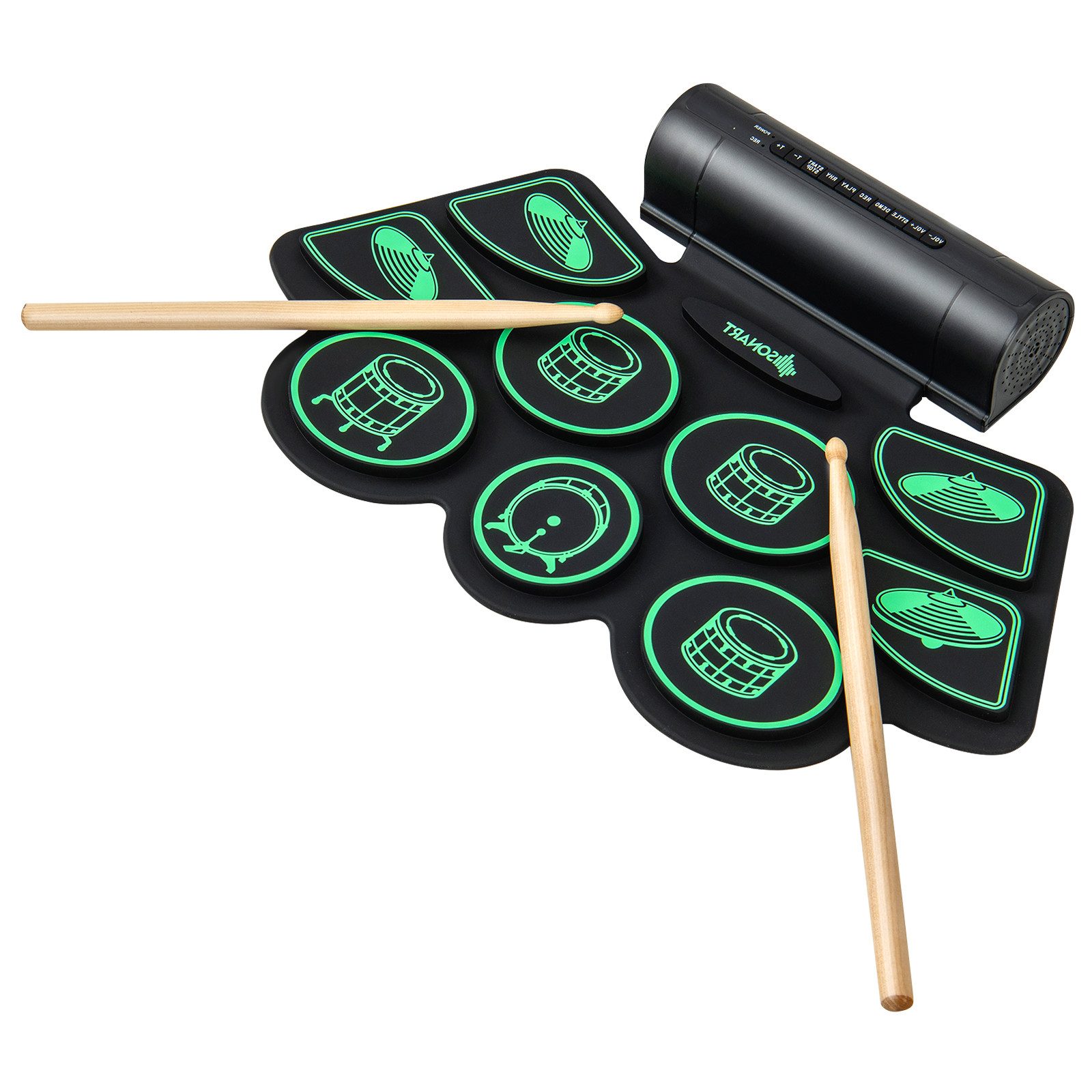 KOMFOTTEU Digital Drums elektronisches Schlagzeug, mit