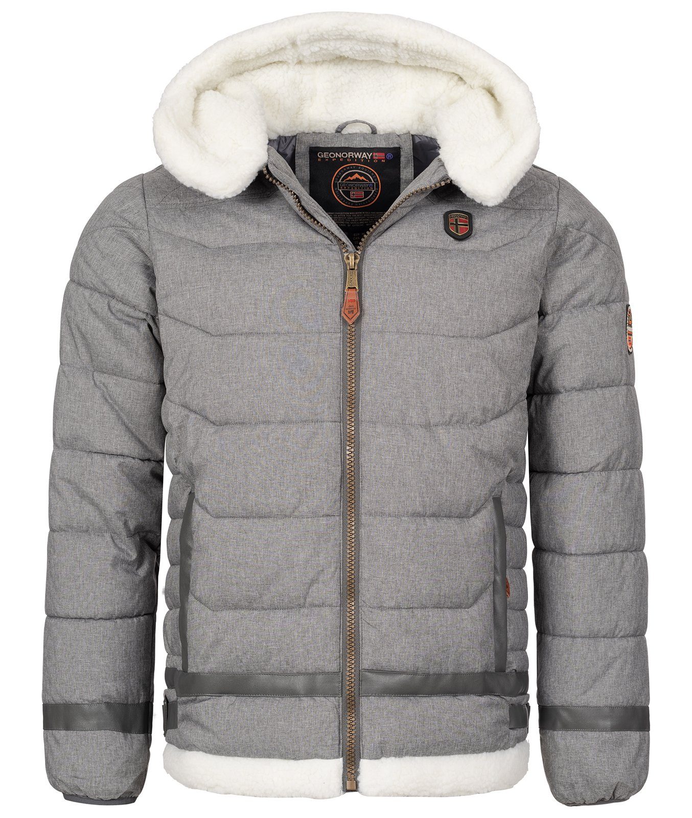 Geo Norway Winterjacke Herren Winterjacke Teddyfell-Kapuze