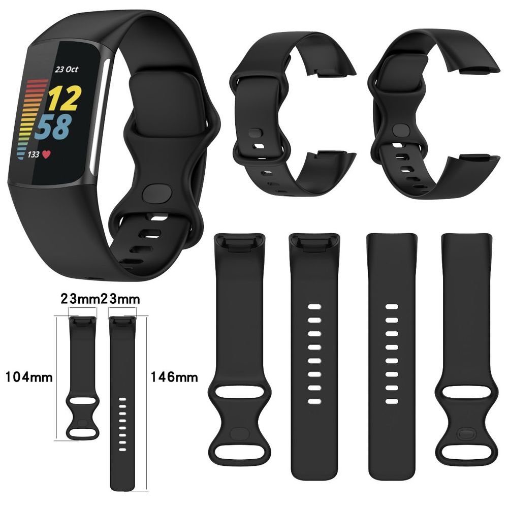 Wigento Smartwatch-Armband Für Fitbit Charge 6