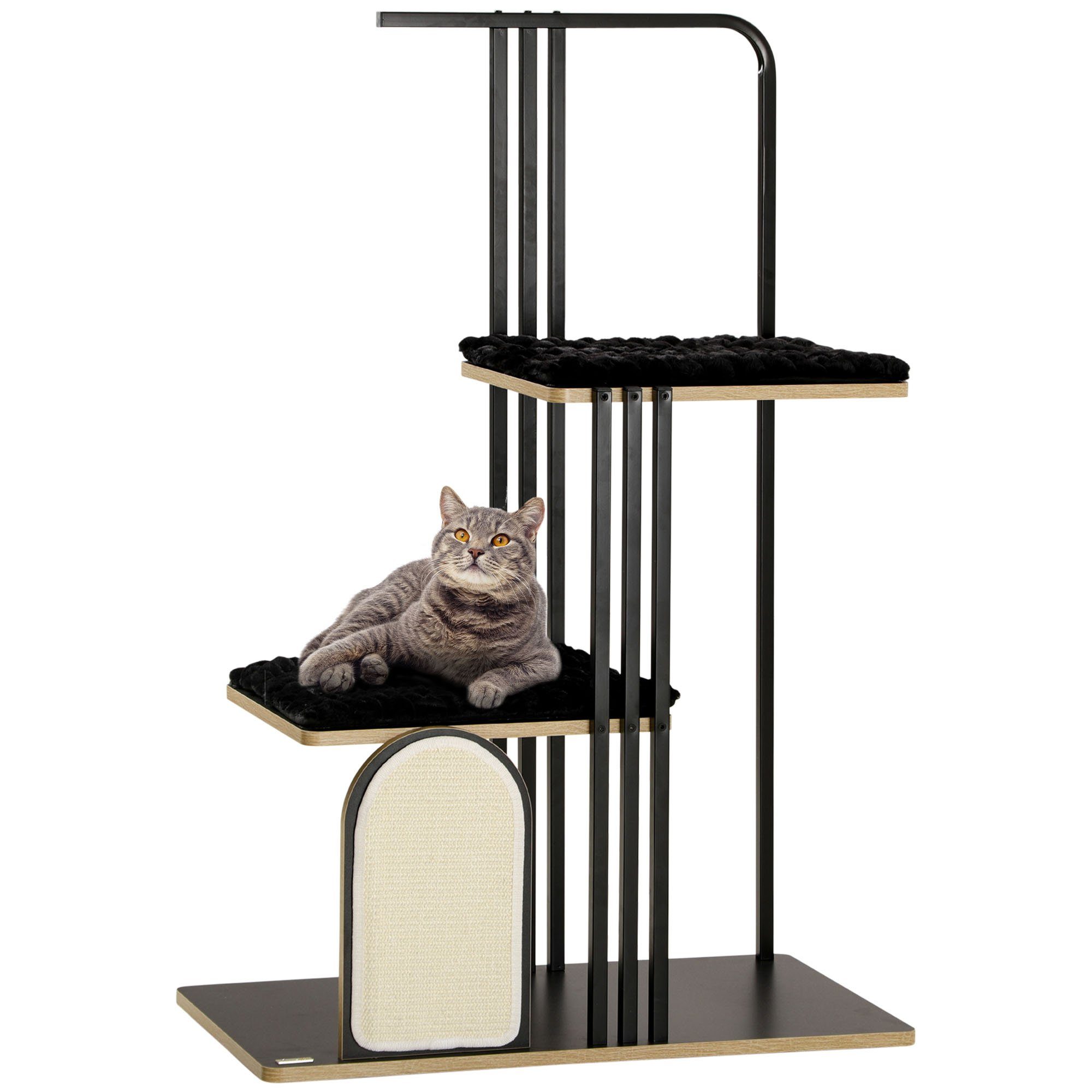 PawHut Kratzbaum Katzenkratzbaum mit 2 Plattformen,