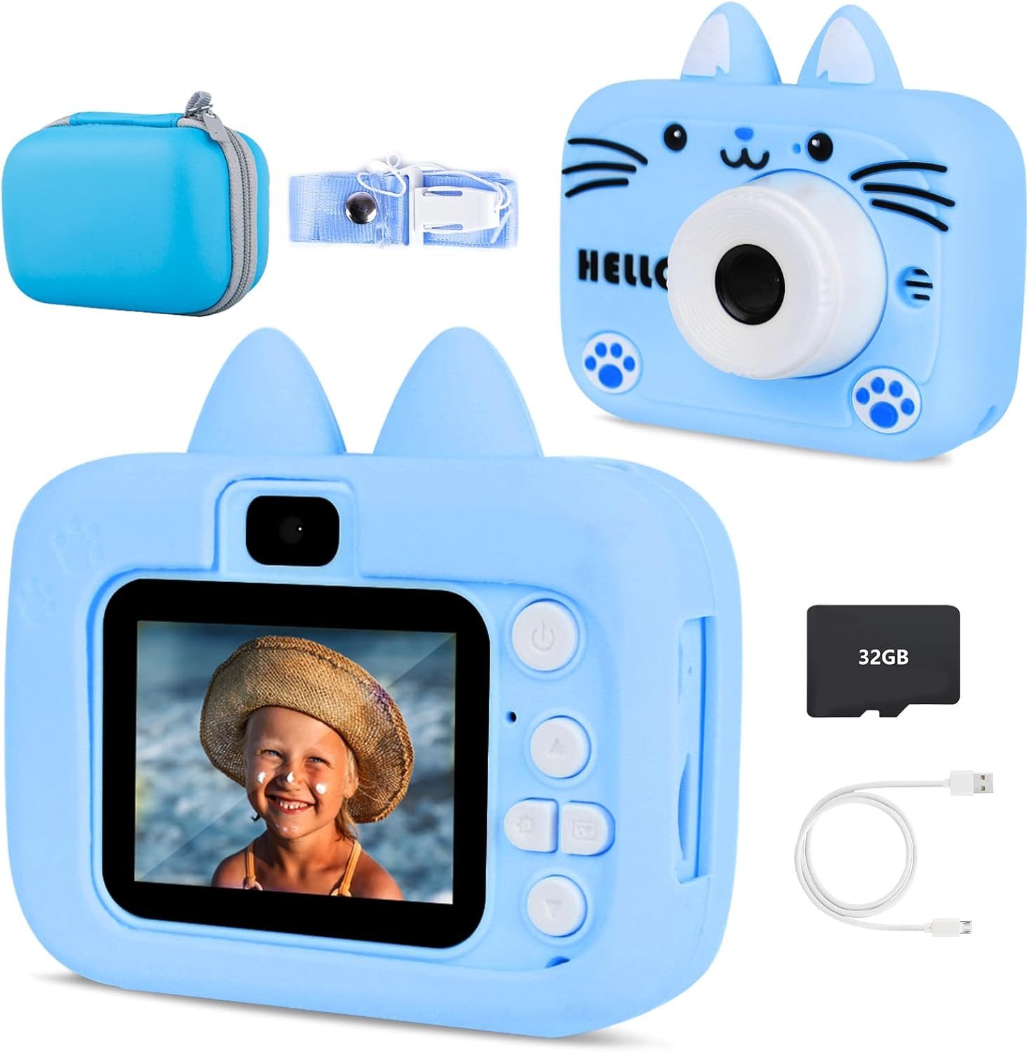 NICEWIN Spielzeug-Kamera 2' Display 1080P, Digitalkamera