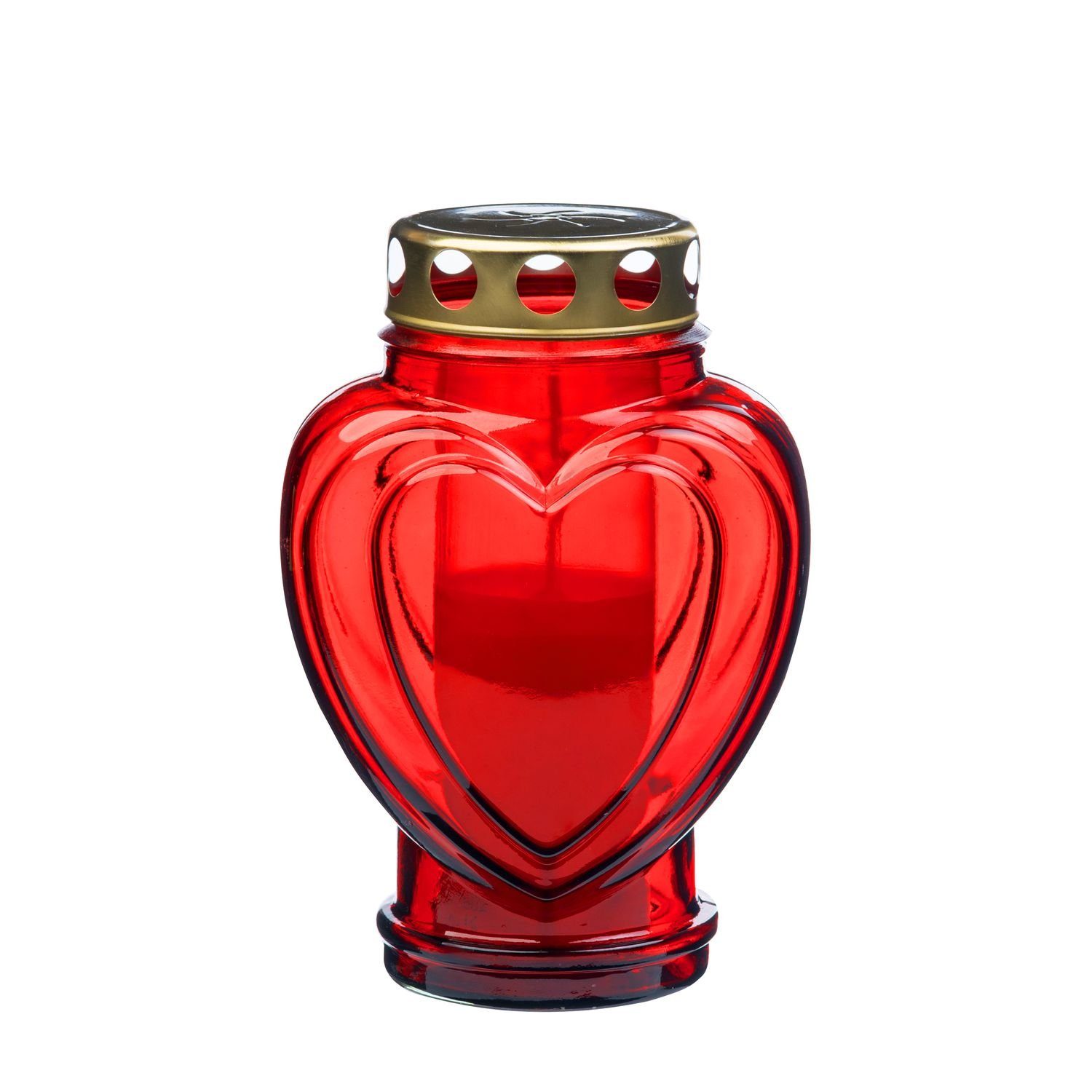 Glofrex S.C. Grabkerze Grablicht-Glas mit Kerze