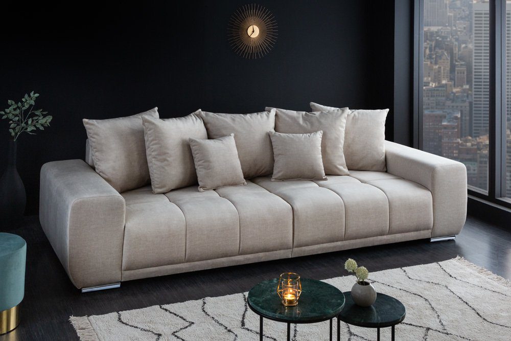 riess-ambiente Big-Sofa ELEGANCIA 285cm champagner /