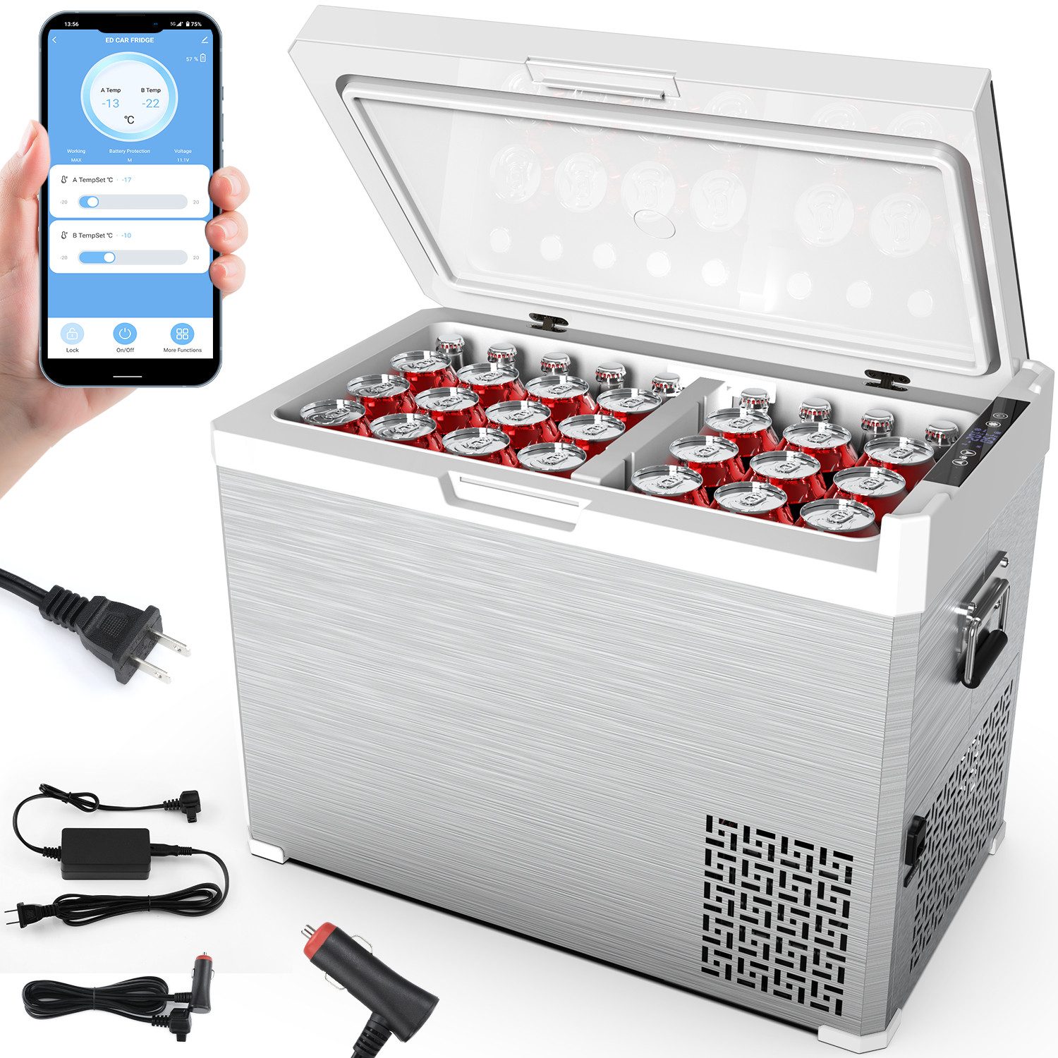 oyajia Elektrische Kühlbox Kompressor Gefriertruhe mobiler