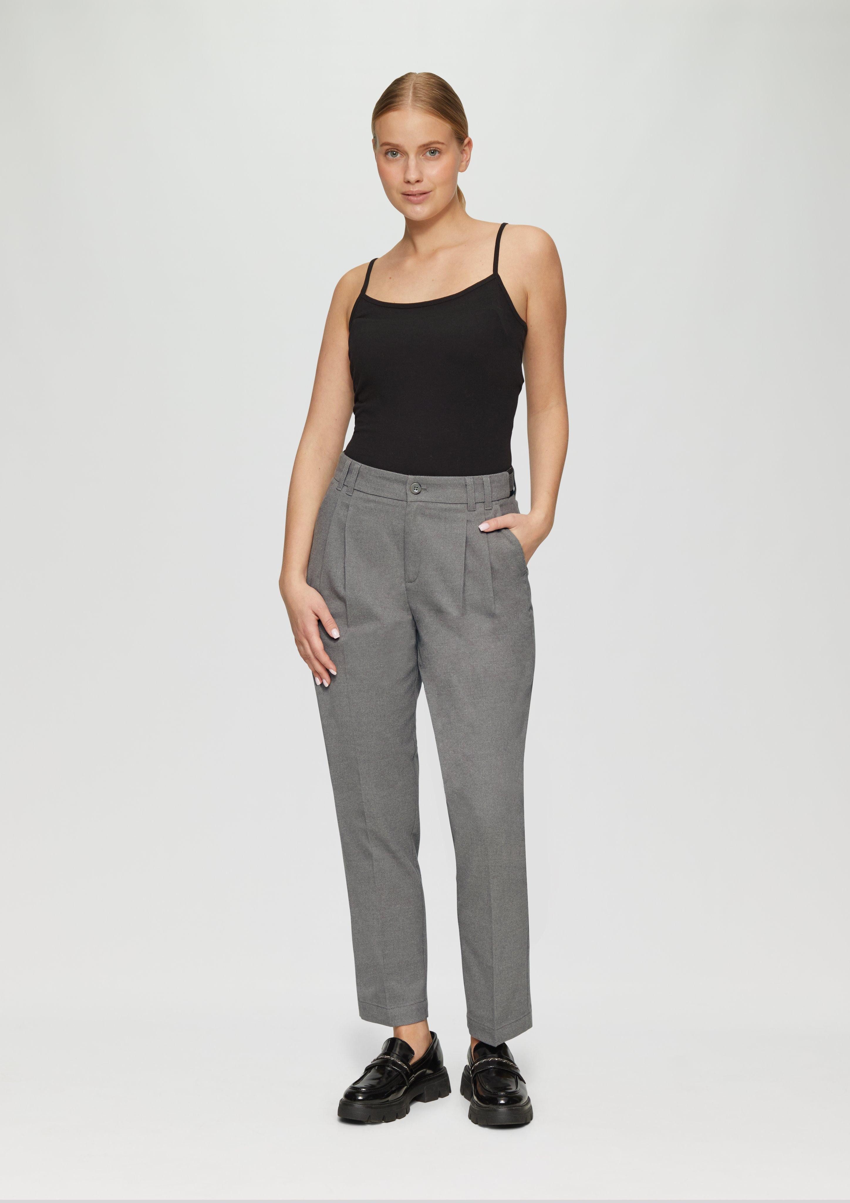 s.Oliver 7/8-Hose Twill-Hose mit Bundfalte Tape