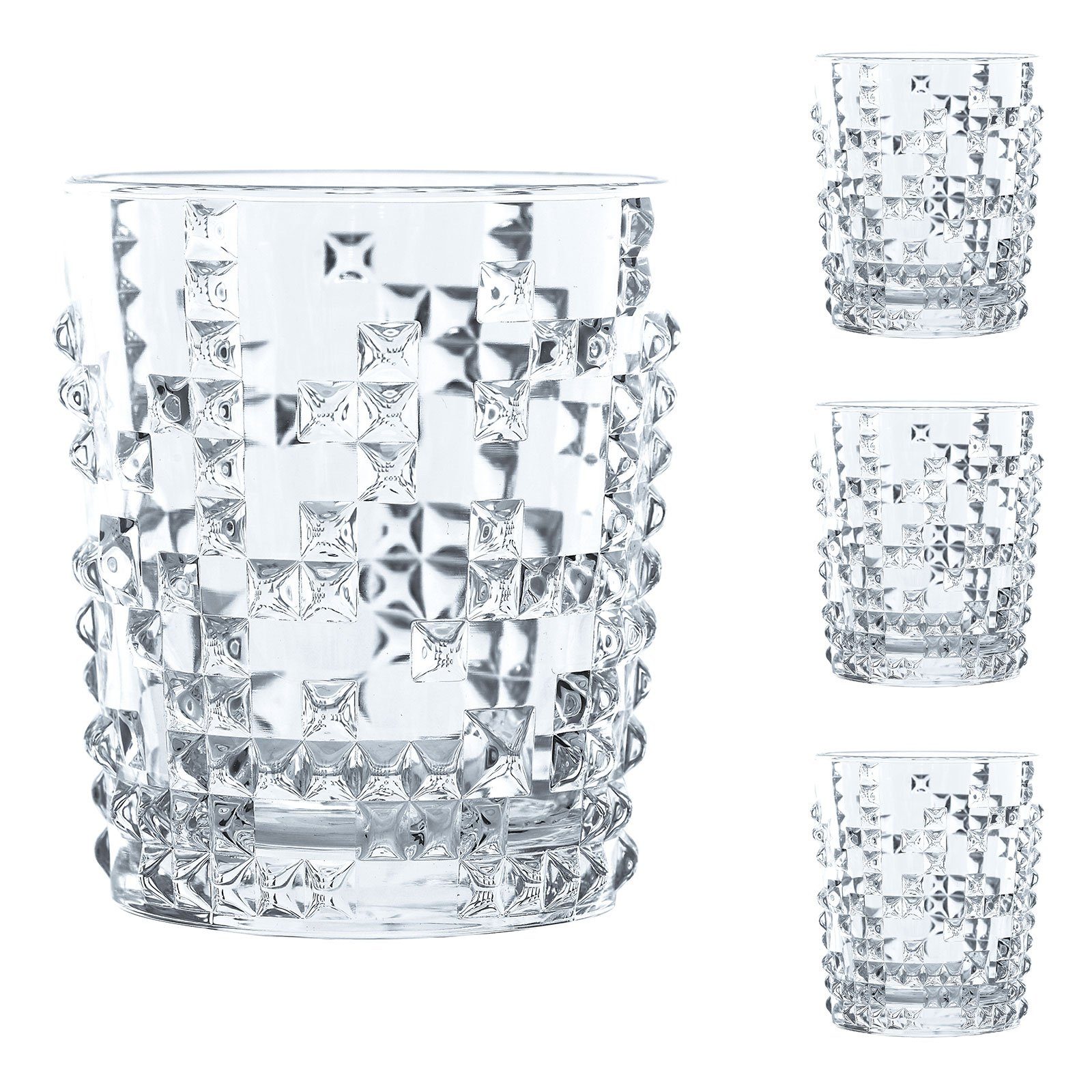 Nachtmann Glas Punk Whiskeybecher-Set, Kristallglas