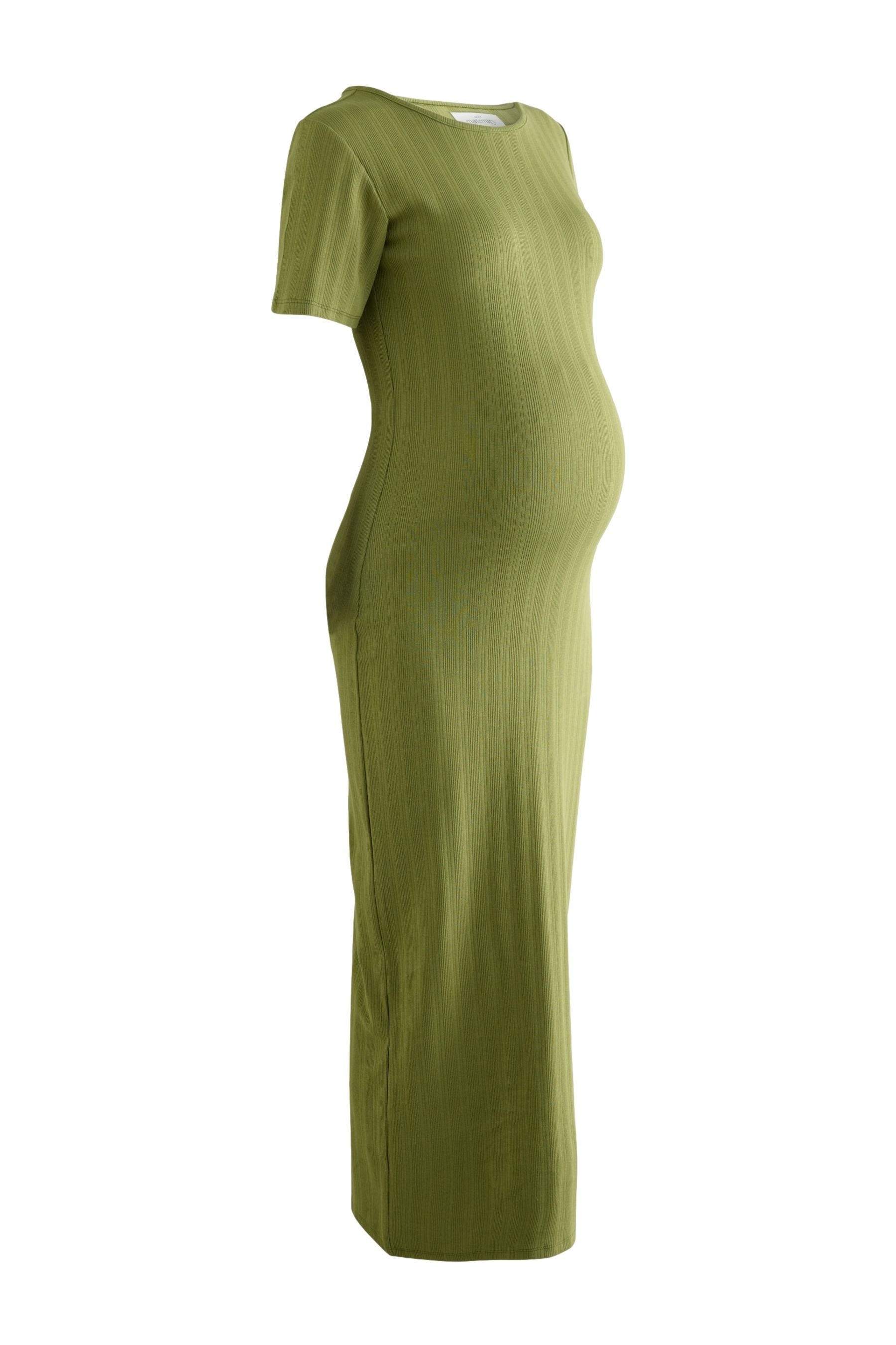 Next Umstandskleid Geripptes Midaxi-Kleid, Umstandsmode (1-tlg)