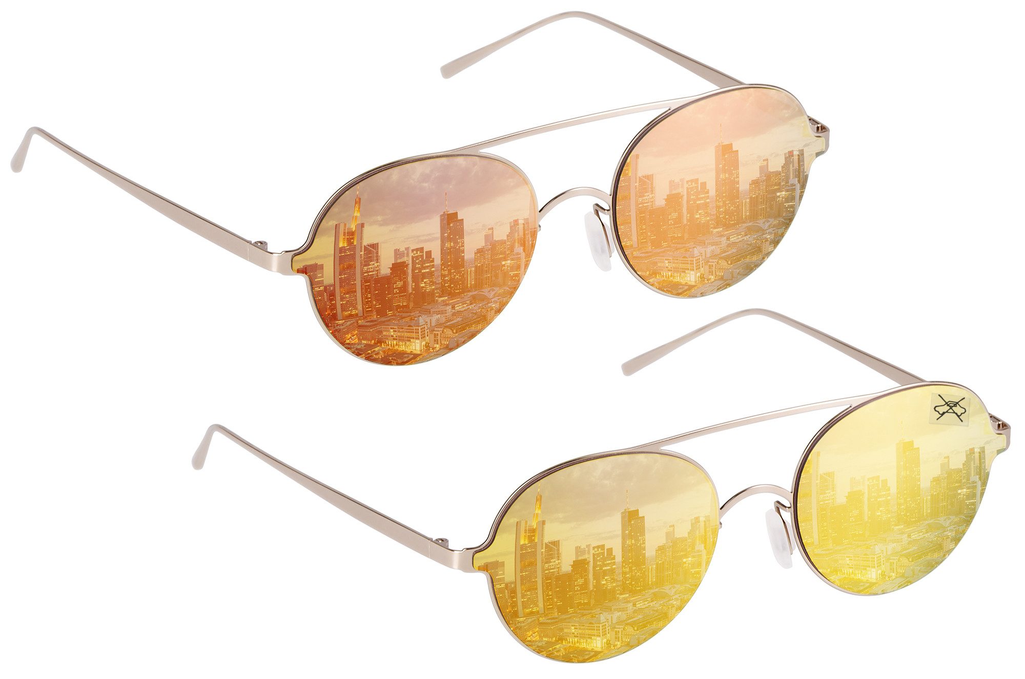 UrbanSky Sonnenbrille Doppelpack „Henry“ (2er-Pack, Sonnenbrillen-Set