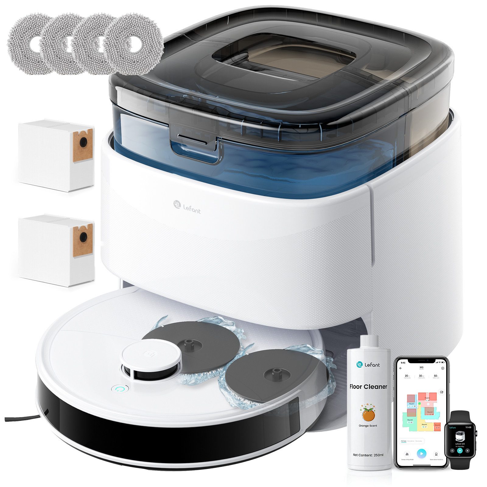 Lefant Saugroboter M3 Gen2 Weiß Saugroboter