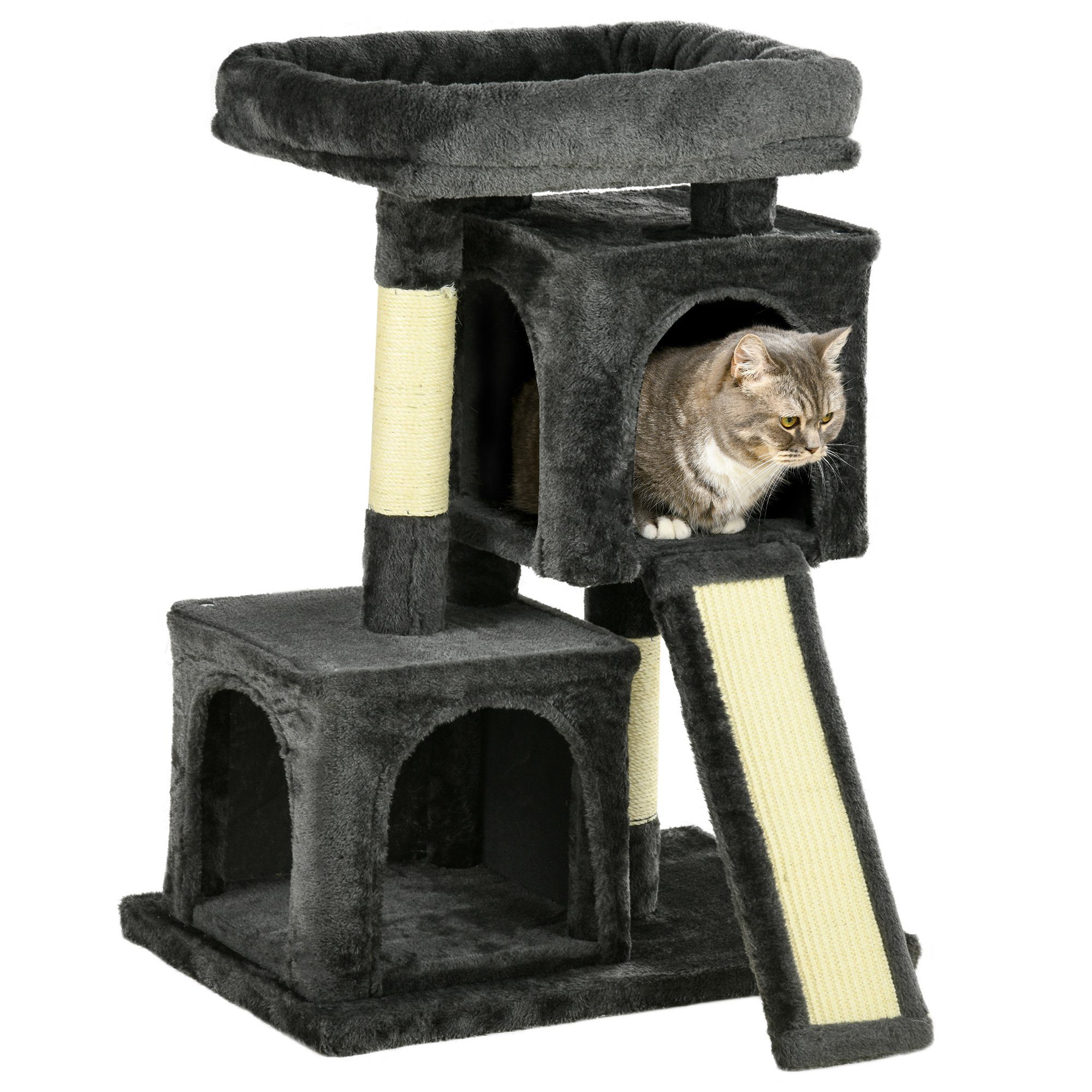 PawHut Kratzbaum Katzenkratzbaum, Katzen Kletterbaum, Katzenbaum,