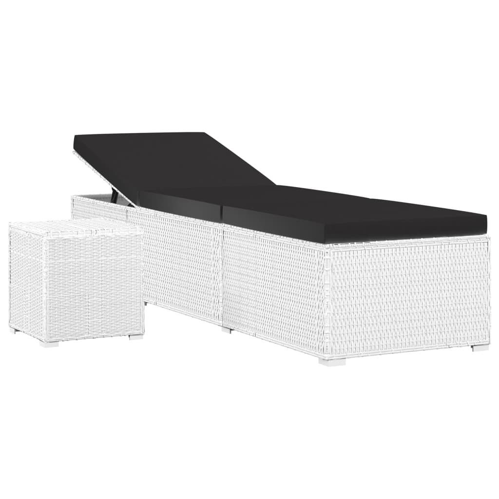 vidaXL Gartenliege Sonnenliege mit Auflage und
