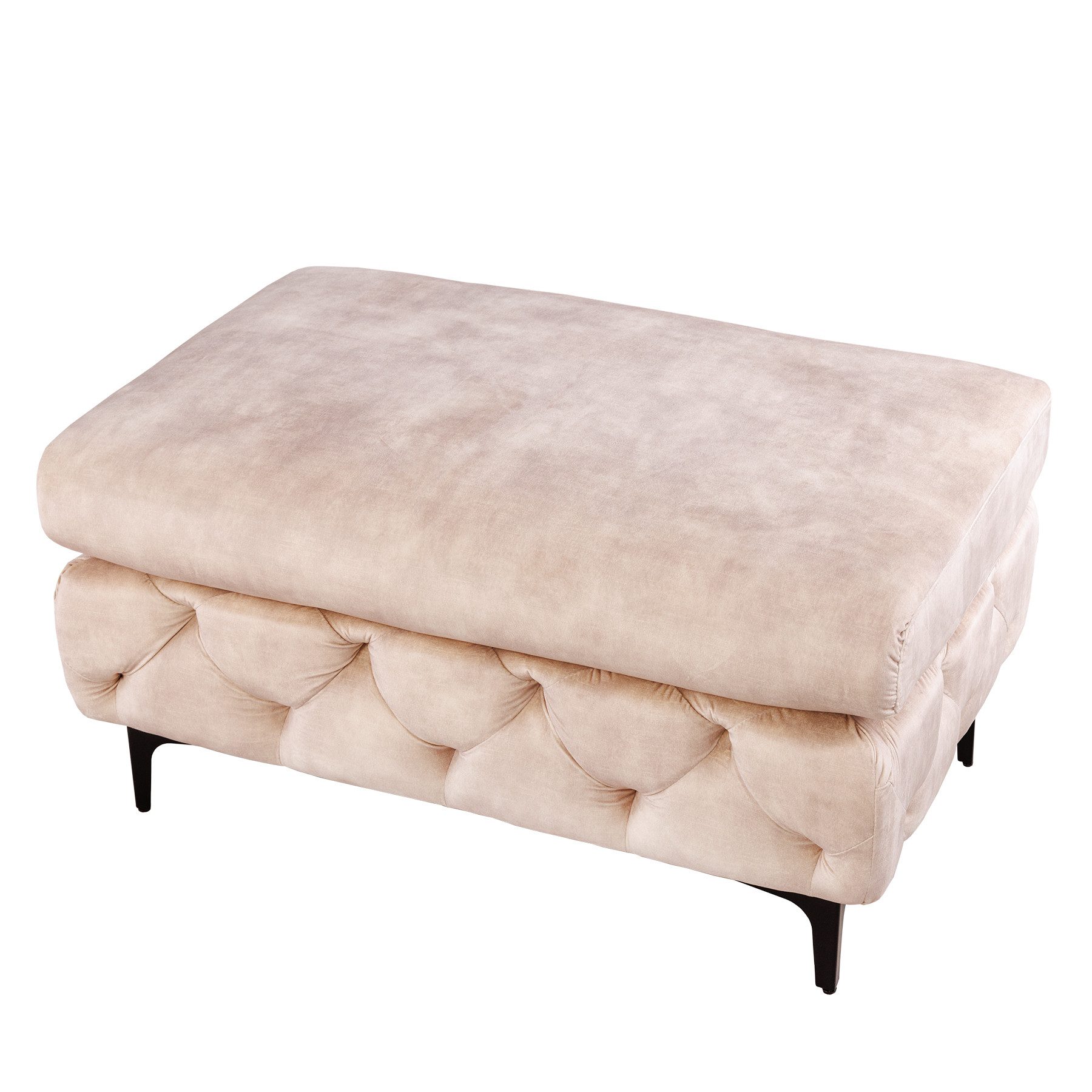 riess-ambiente Fußhocker MODERN BAROCK 92cm champagner