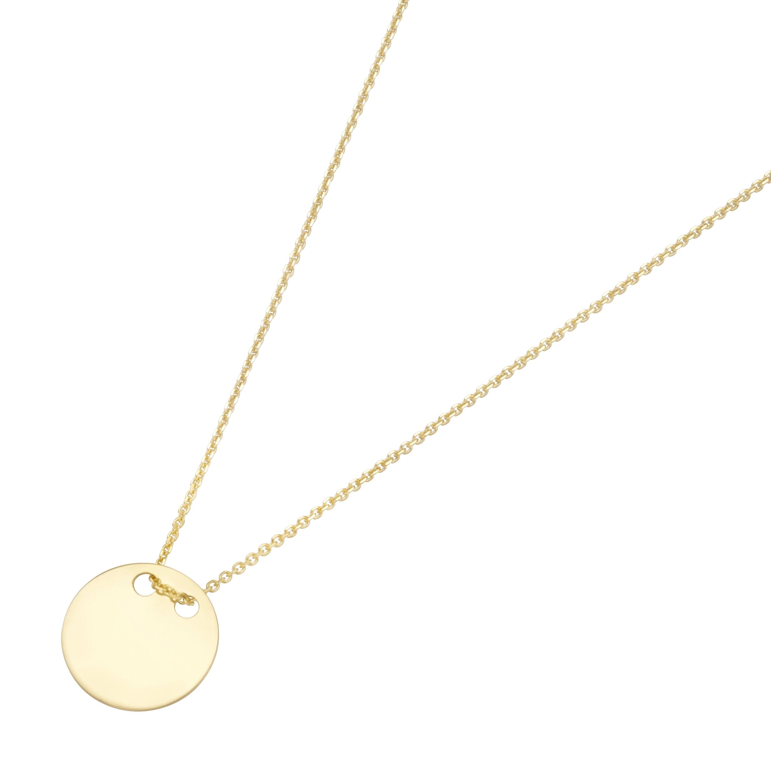 Luigi Merano Goldkette kleines Plättchen, Gold