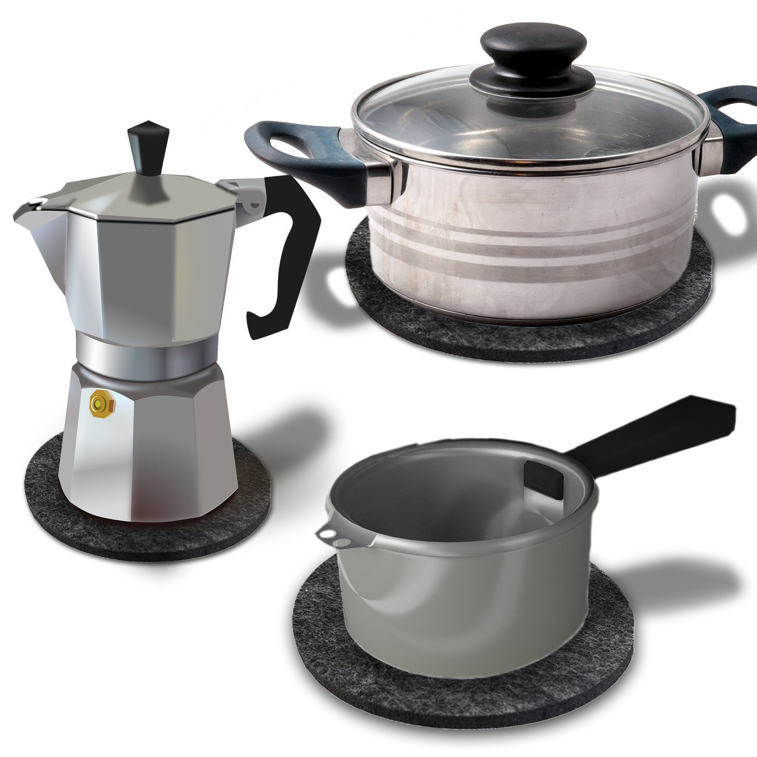 wortek Topfuntersetzer Untersetzer Pfannen Töpfe Teller