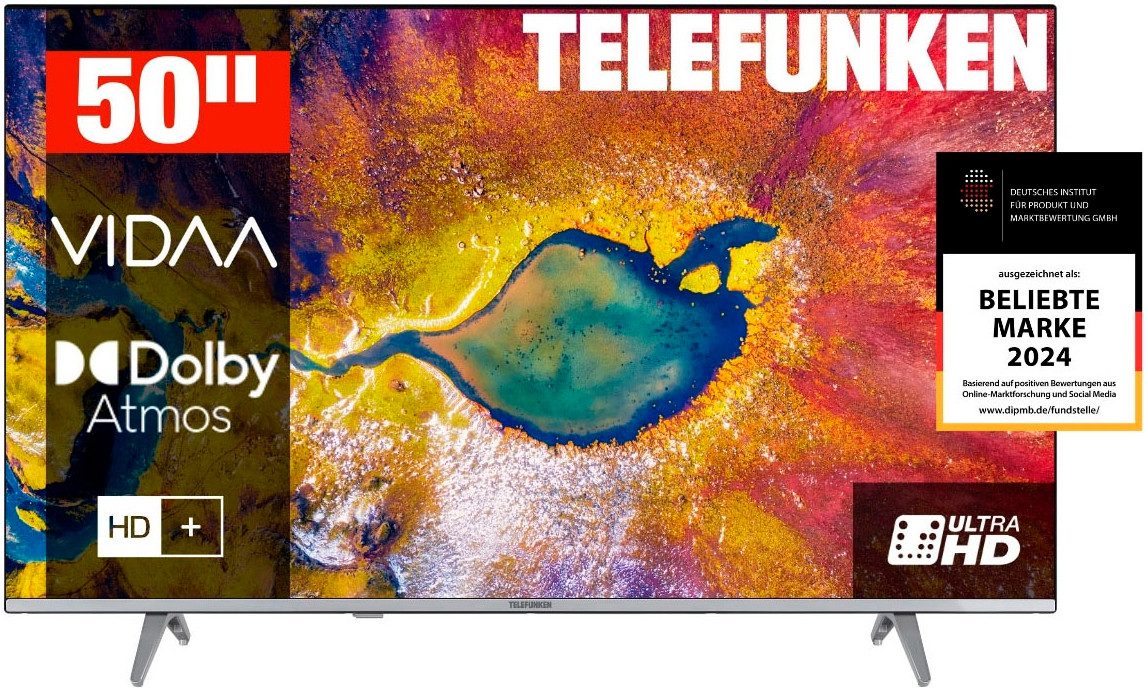 Telefunken D50U875M8CW LED-Fernseher (126 cm/50 Zoll,