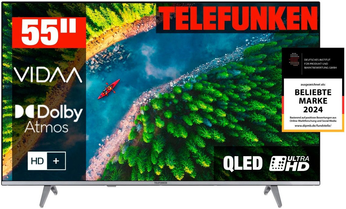 Telefunken D55Q750M8CW QLED-Fernseher (139 cm/55 Zoll,