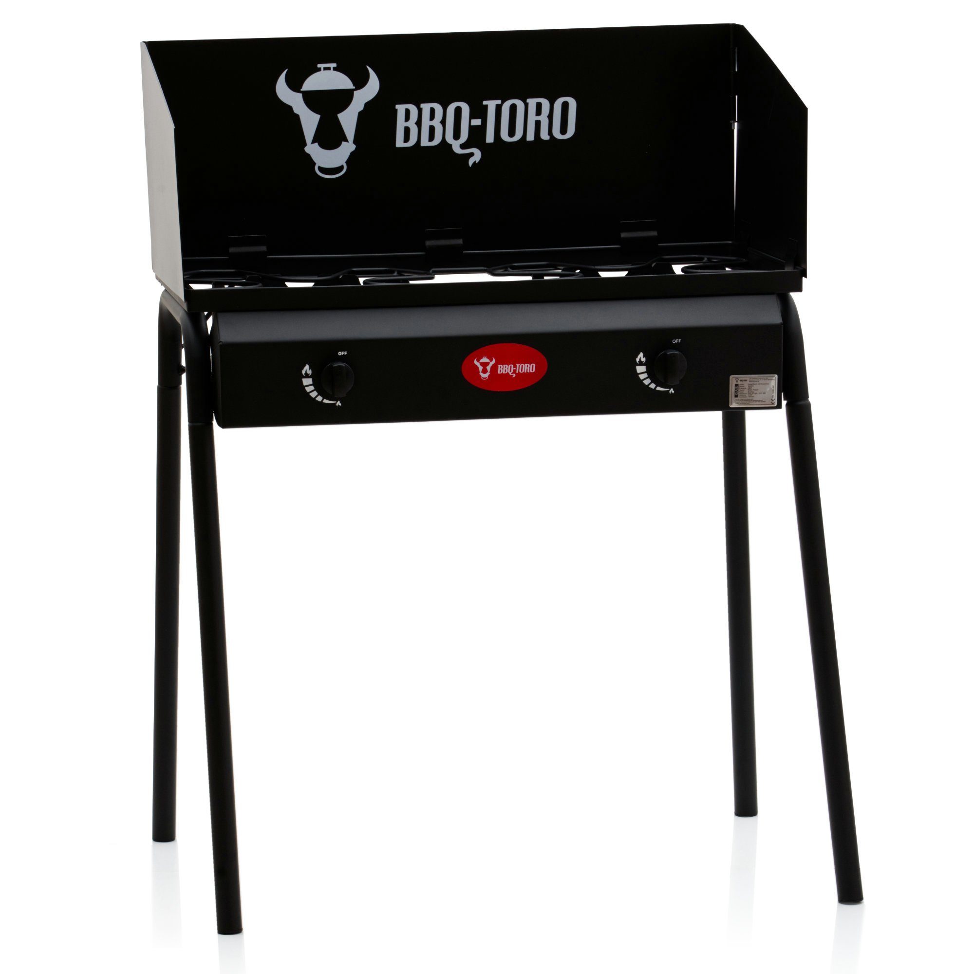 BBQ-Toro Gaskocher Gas Grilltisch mit Windschutz,