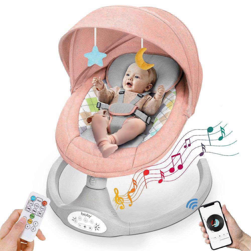 MECO Babywippe elektrische Babyschaukel Bluetooth Musik,