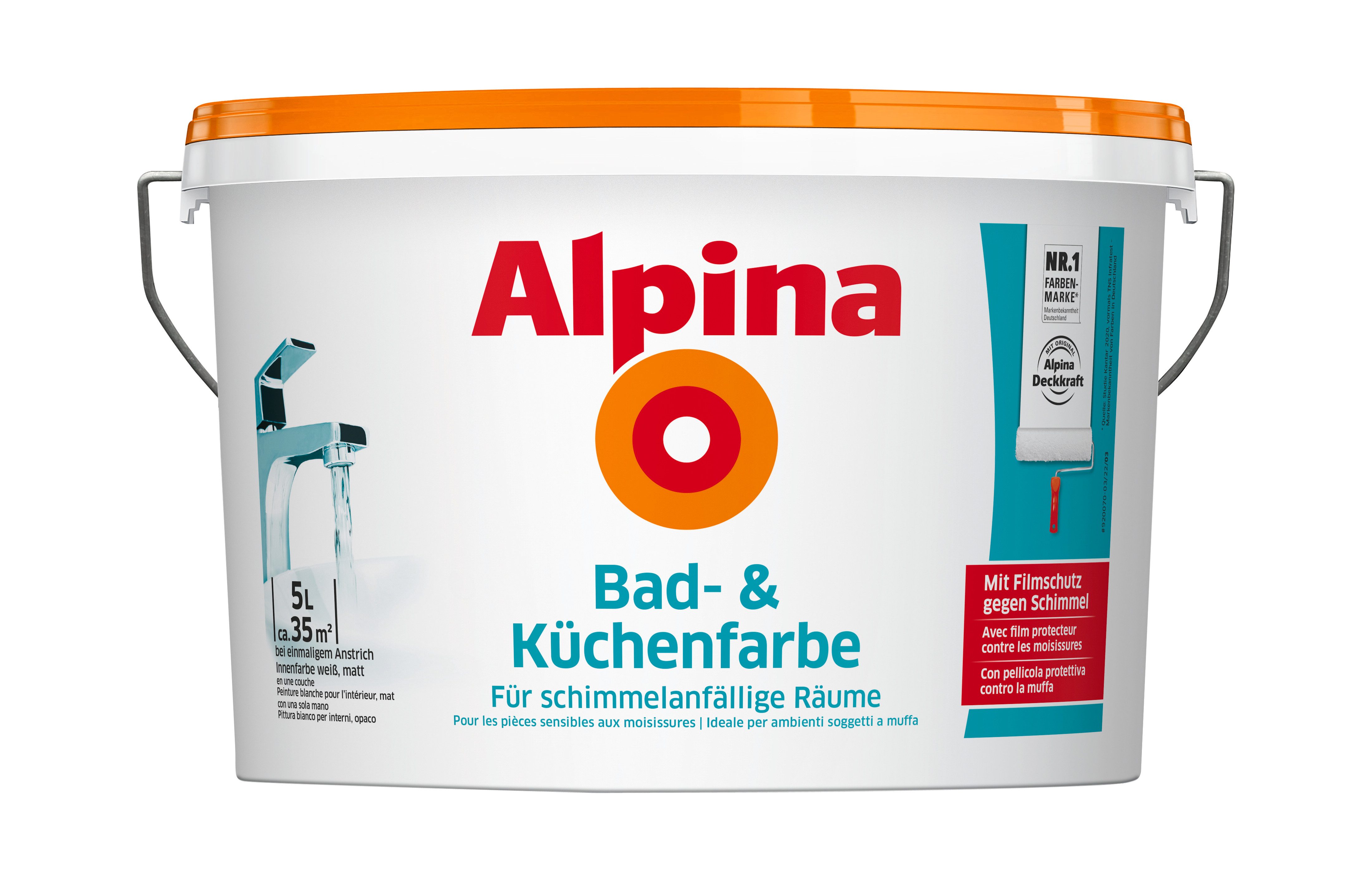 Alpina Wandfarbe Bad- & Küchenfarbe weiß