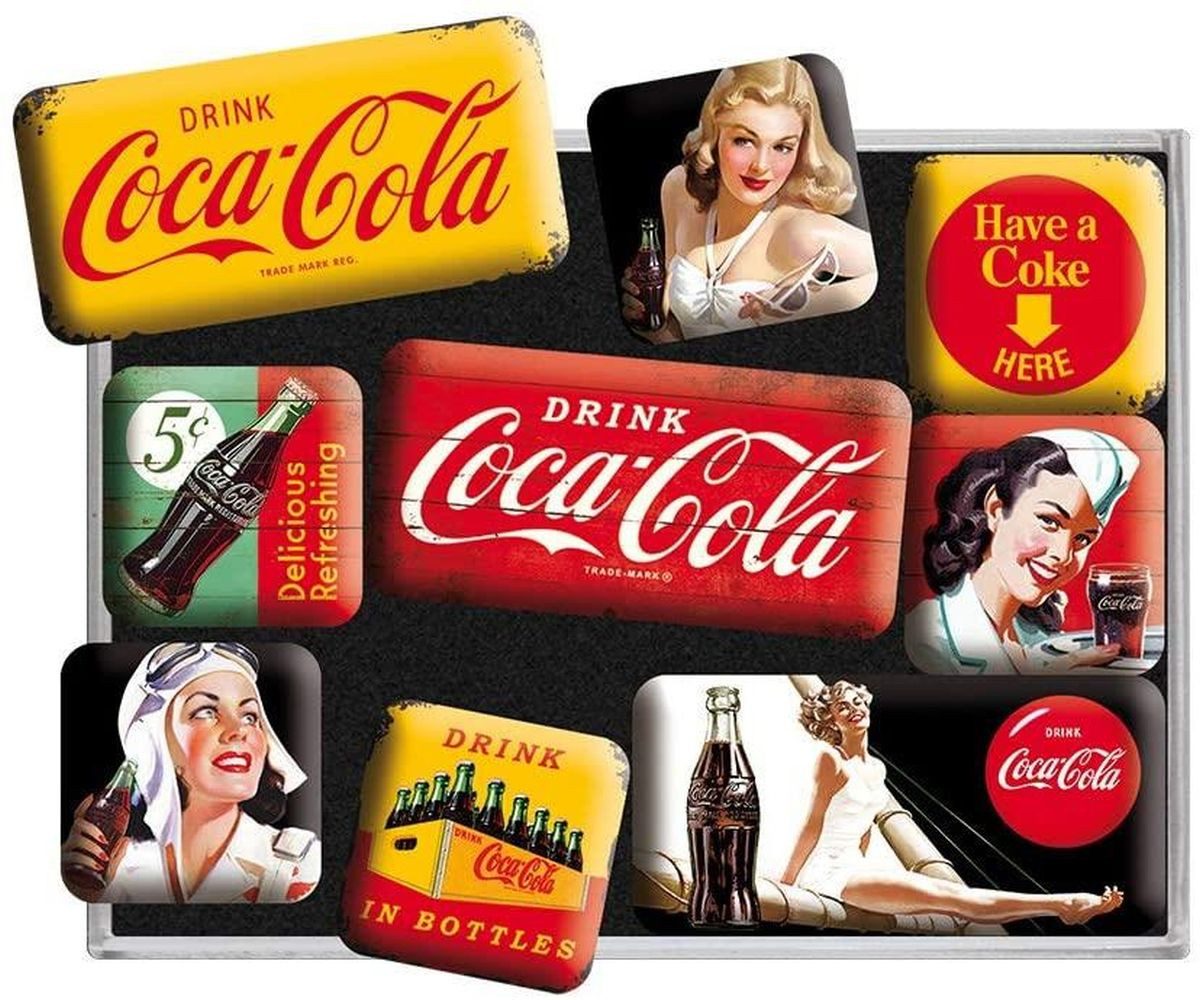 Nostalgic-Art Magnet 9tlg. Magnetset - Coca-Cola