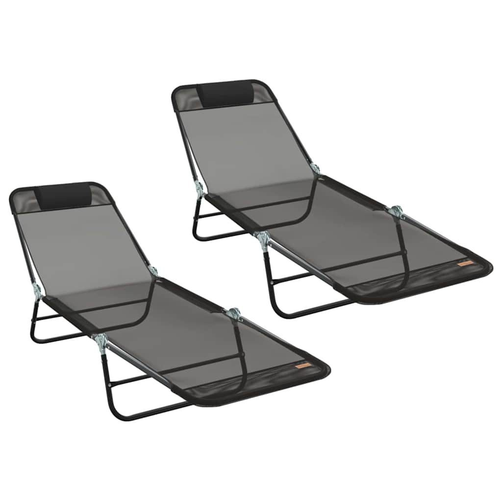 vidaXL Gartenliege Klappbare Sonnenliege 2-Person 2