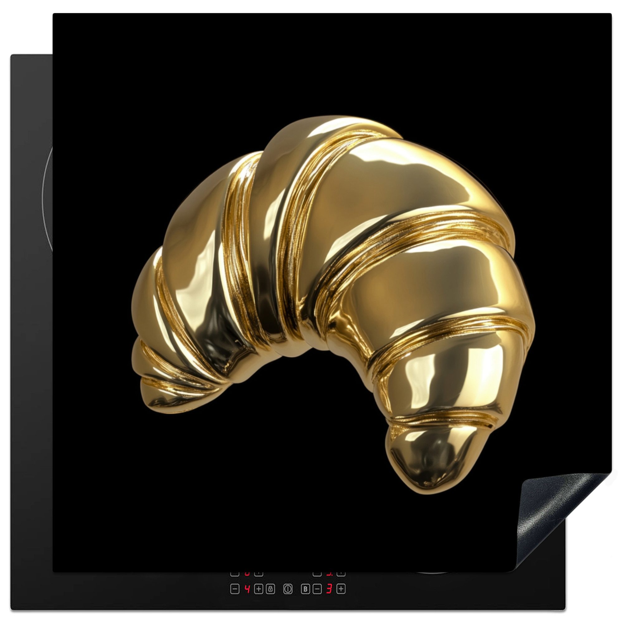 MuchoWow Herd-Abdeckplatte Croissant - Brot -